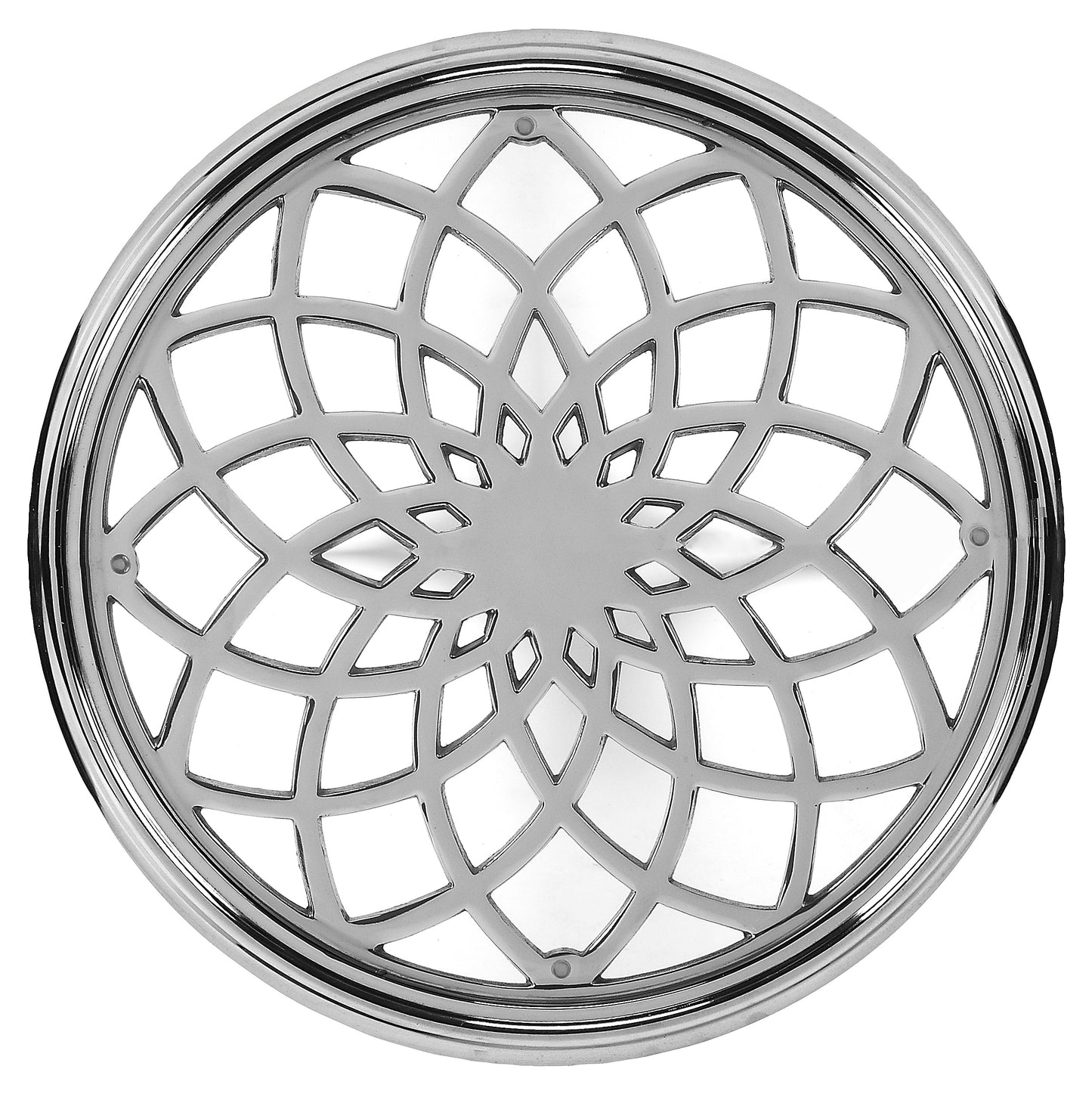 Butler Specialty Company Isidora 17.5 in. W Round Metal and Glass Modern Side Table, Silver