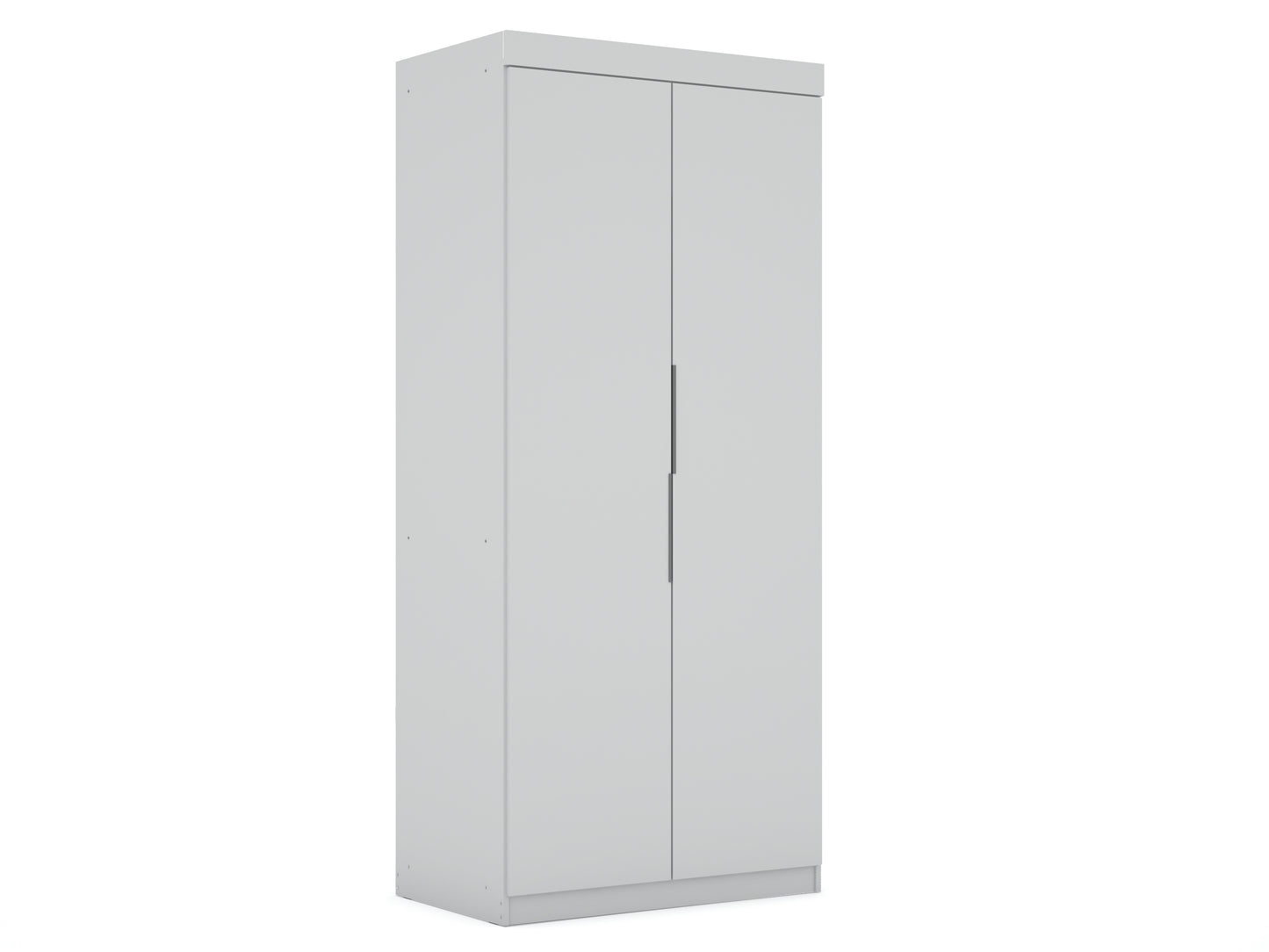 Mulberry Contemporary Modern 2-Piece Wardrobe Closet in White 116GMC1