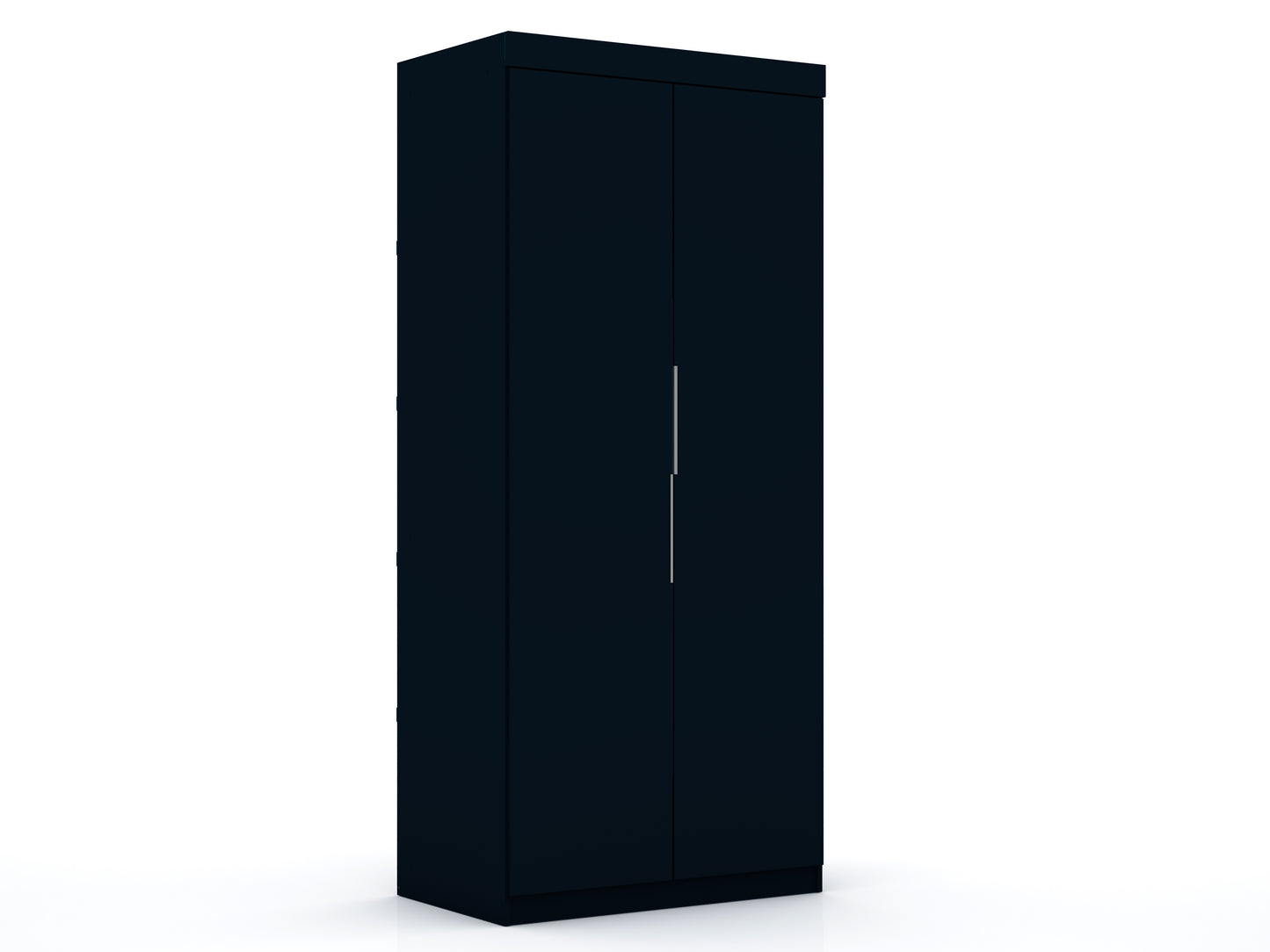 Manhattan Comfort Mulberry 2.0 Sectional Modern Armoire Wardrobe Closet with 2 Drawers in Tatiana Midnight Blue 116GMC4