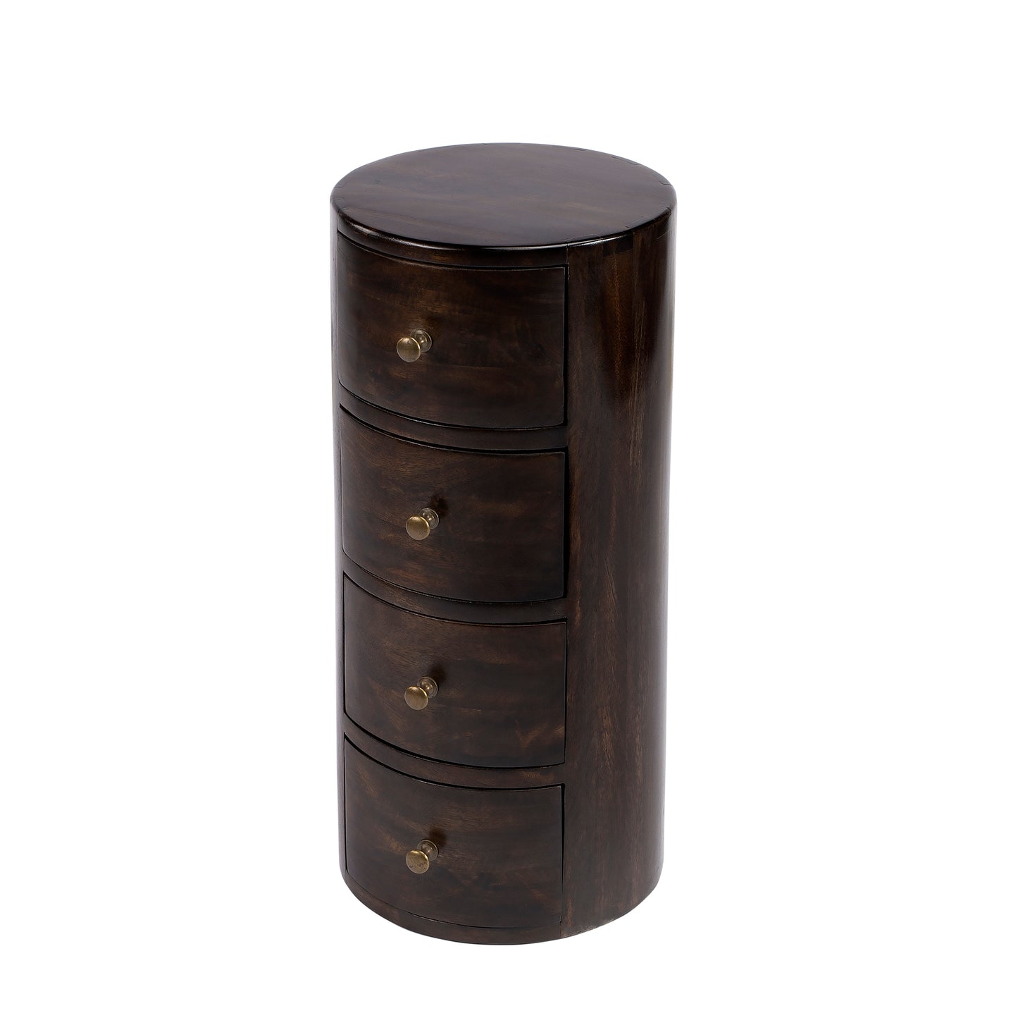Liam Wood End Table with Storage in Dark Brown 1176117