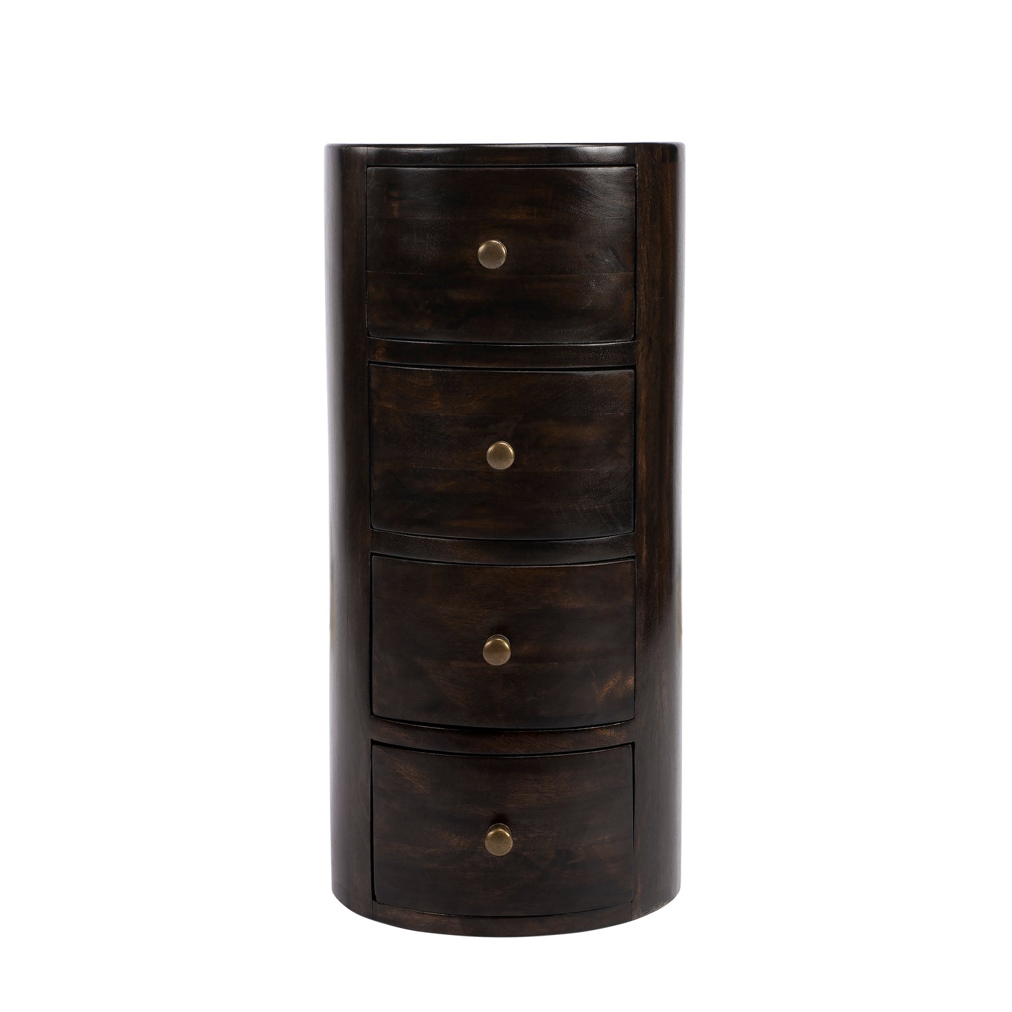 Liam Wood End Table with Storage in Dark Brown 1176117