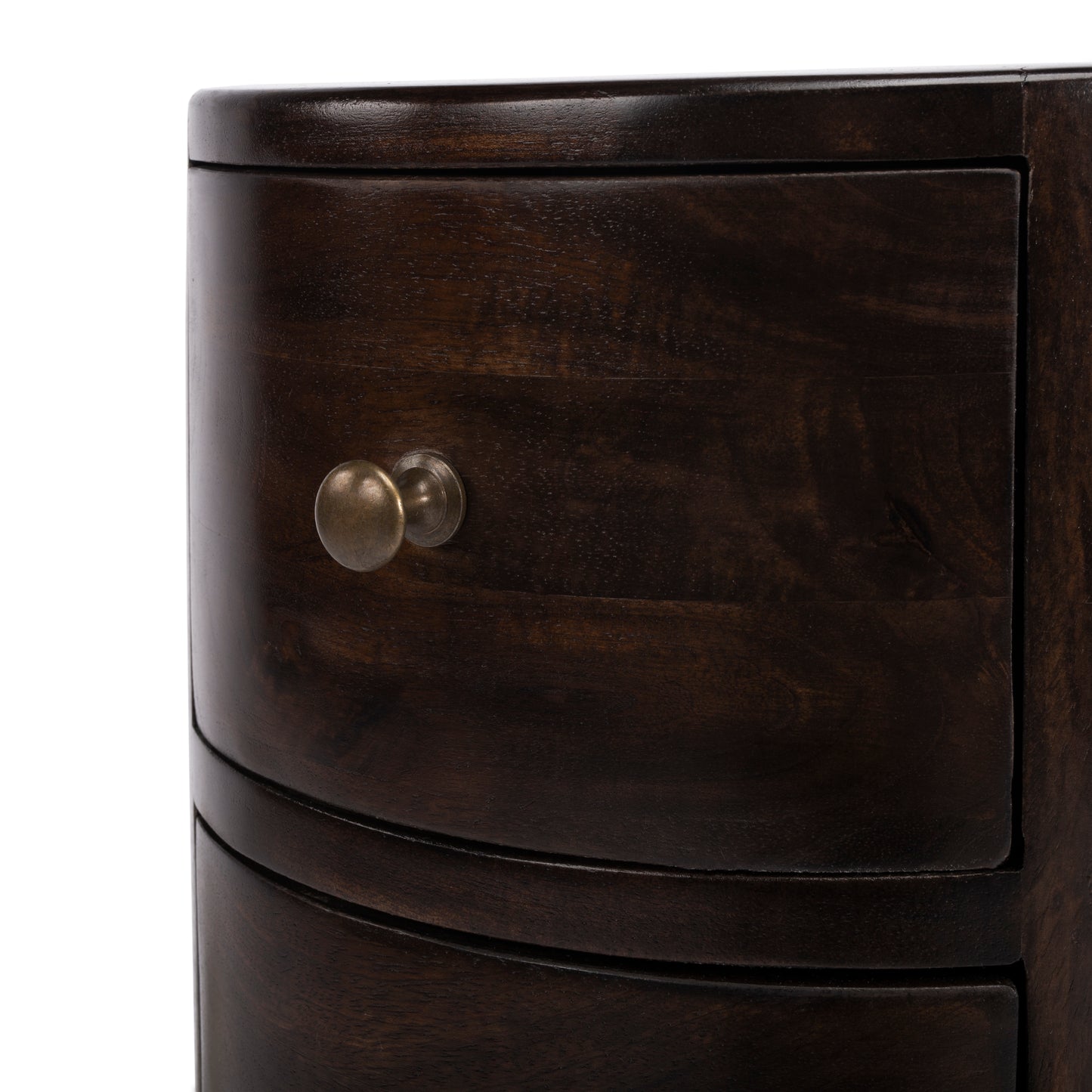Liam Wood End Table with Storage in Dark Brown 1176117