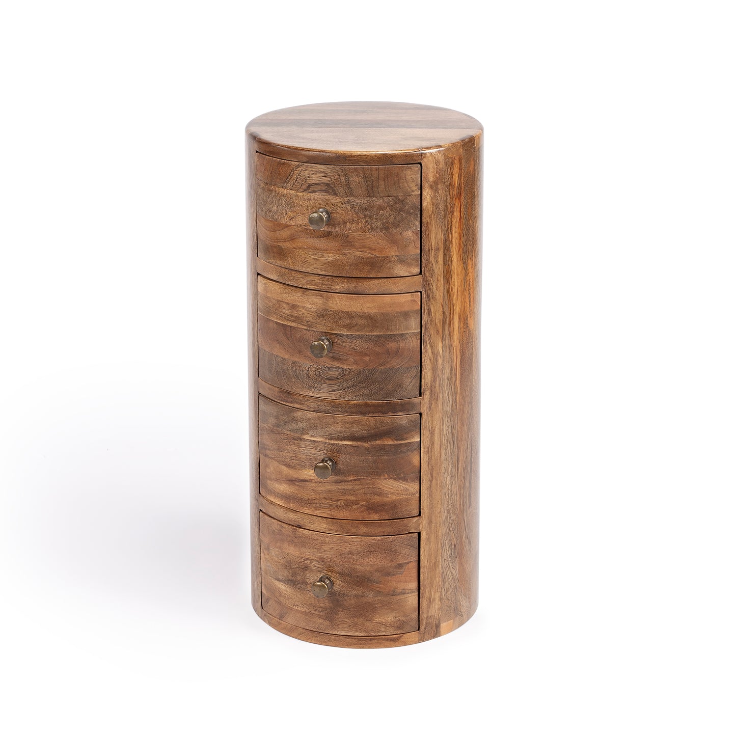 Liam Light Wood End Table with Storage in Light Brown 1176312