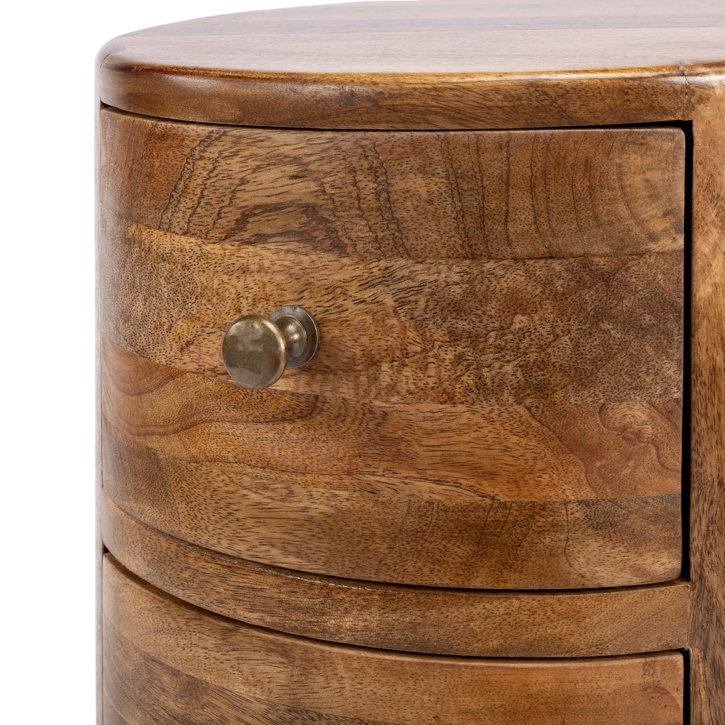 Liam Light Wood End Table with Storage in Light Brown 1176312