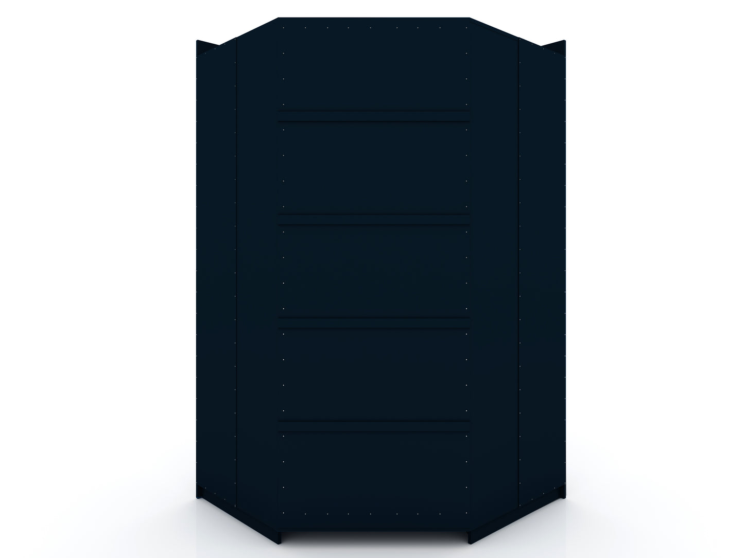 Manhattan Comfort Mulberry 3.0 Sectional Modern Corner Wardrobe Closet with 2 Drawers - Set of 2 in Tatiana Midnight Blue 117GMC4
