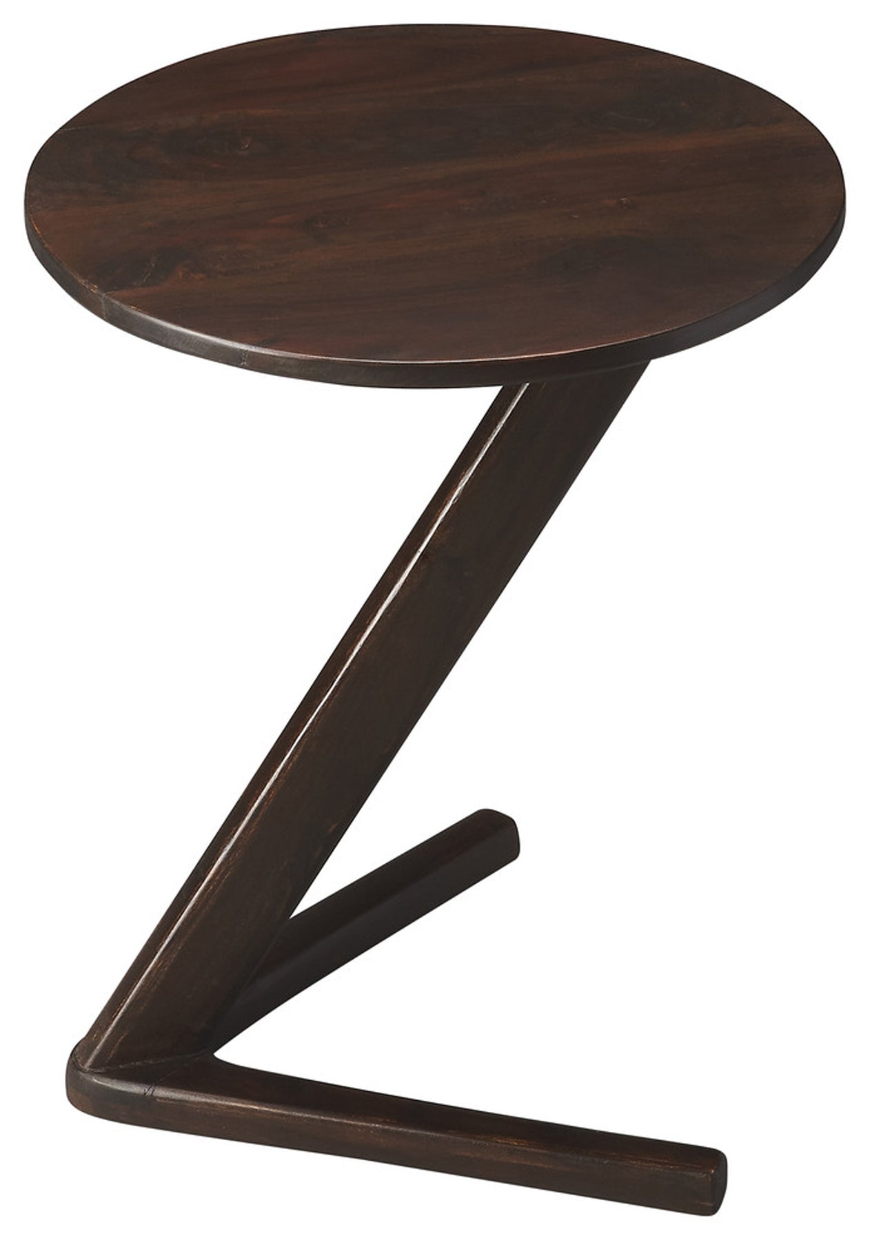 Zena Round 16.5"W Side Table in Dark Brown 1184260