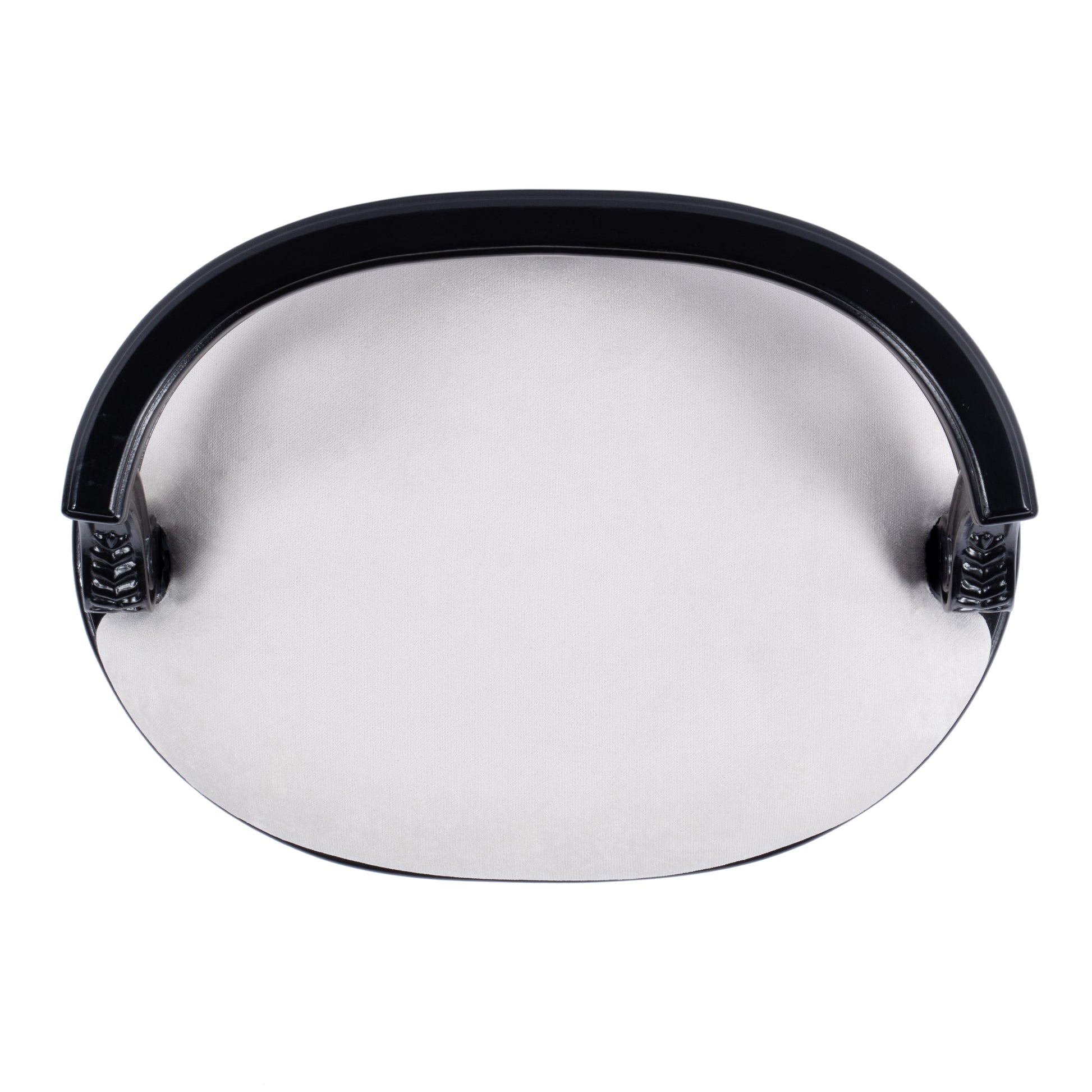 Butler Specialty Company Hathaway 22.5 in. W Oval Upholstered and Wood Traditional Vanity Seat, Black