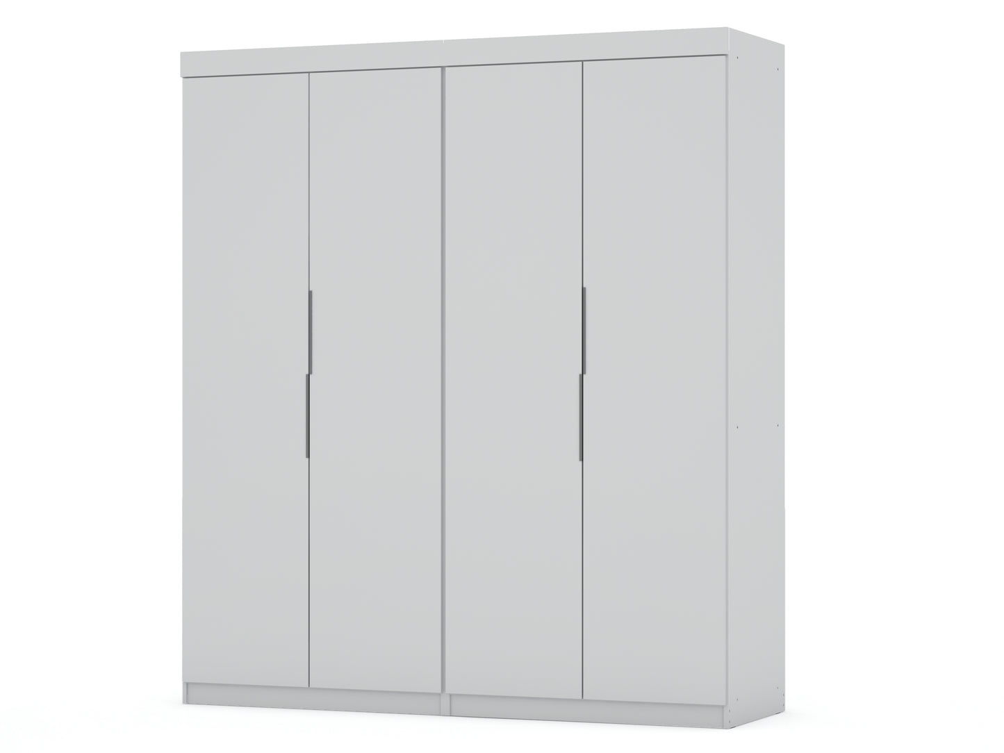 Mulberry Contemporary Modern 9-Piece Wardrobe Closet in White 121GMC1