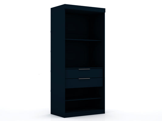 Mulberry Contemporary Modern 9-Piece Wardrobe Closet in Midnight Blue 121GMC4