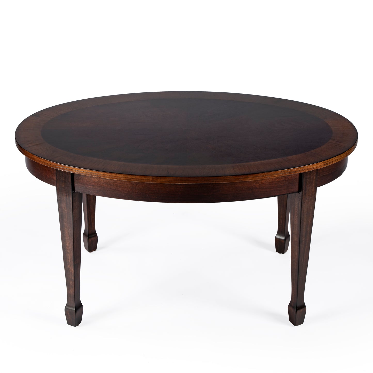 Clayton Oval Wood Coffee Table in Medium Brown 1234211