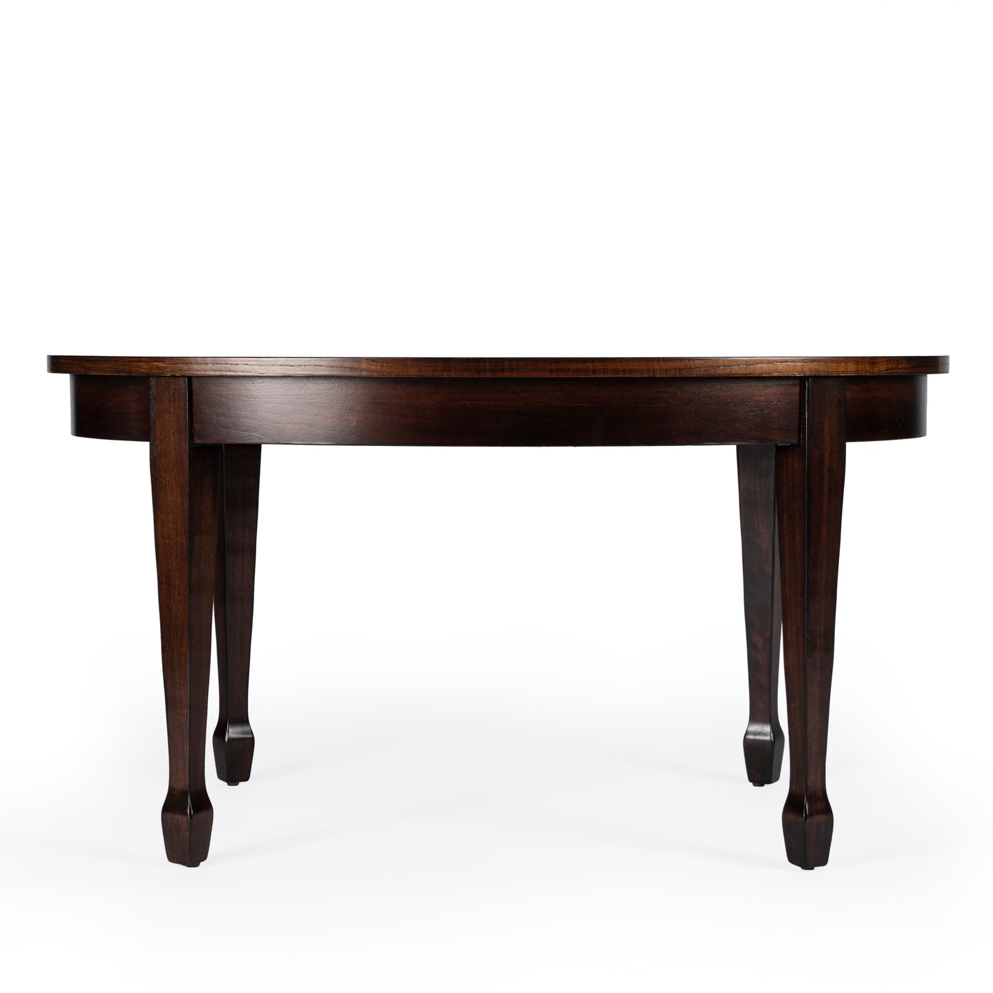Clayton Oval Wood Coffee Table in Medium Brown 1234211