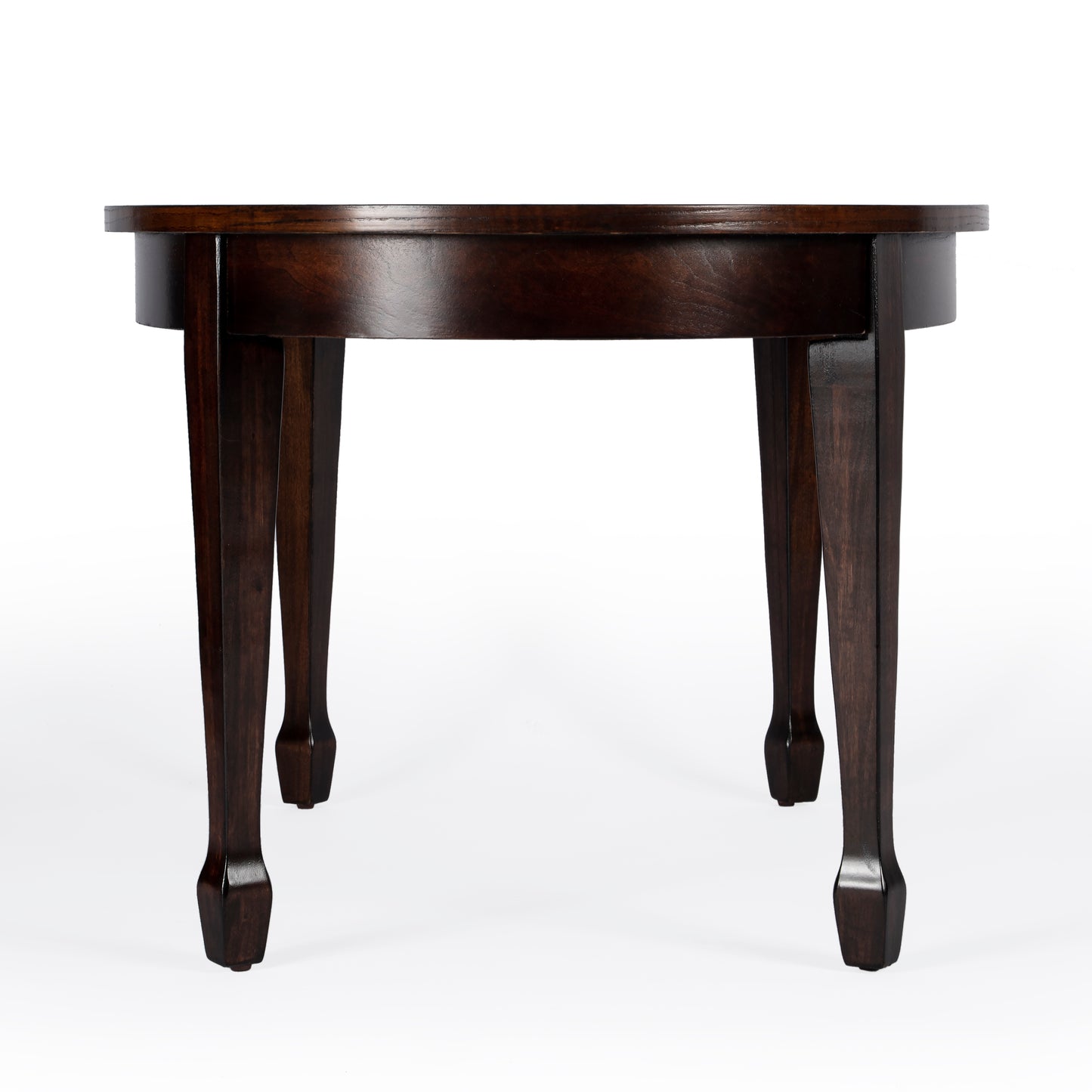 Clayton Oval Wood Coffee Table in Medium Brown 1234211