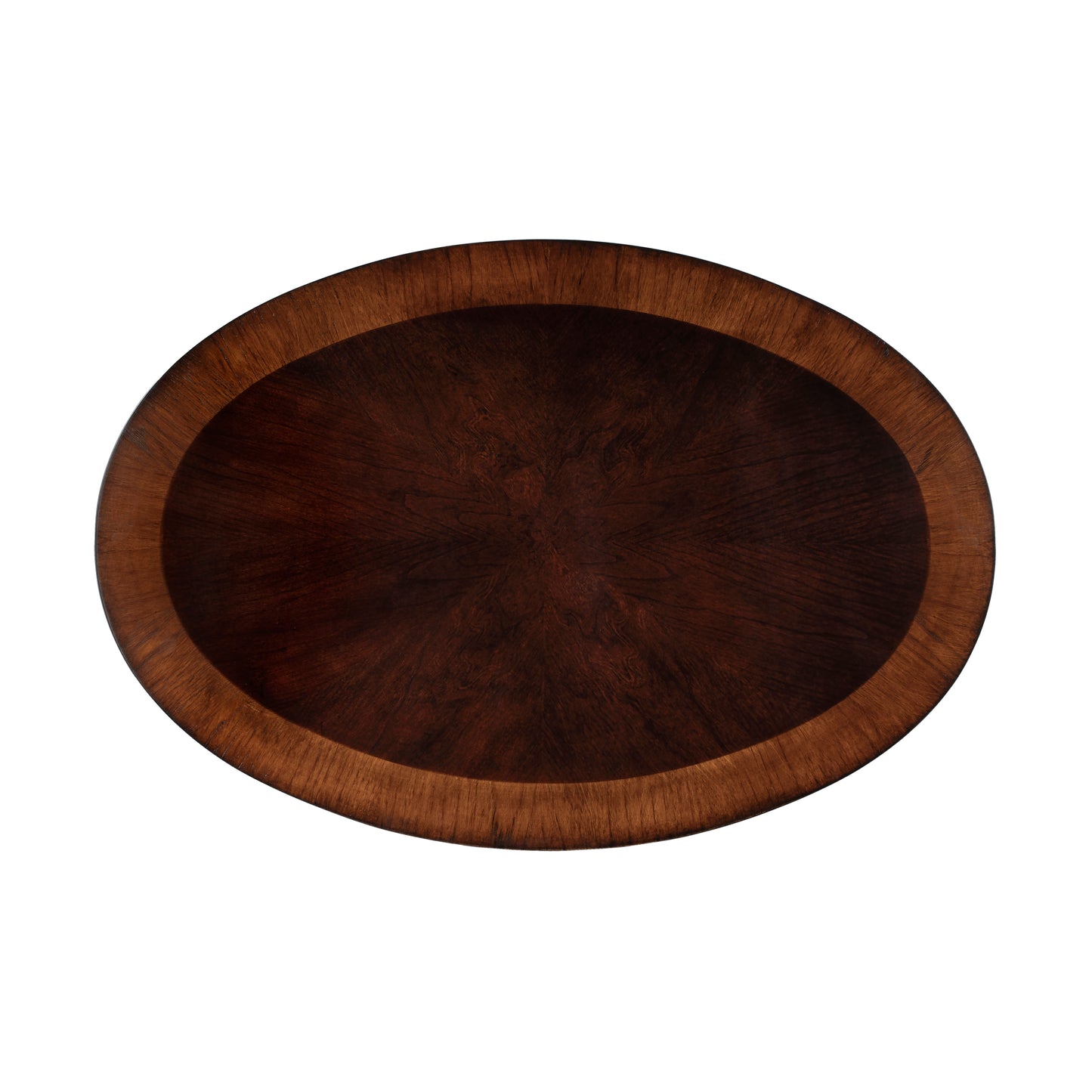 Clayton Oval Wood Coffee Table in Medium Brown 1234211