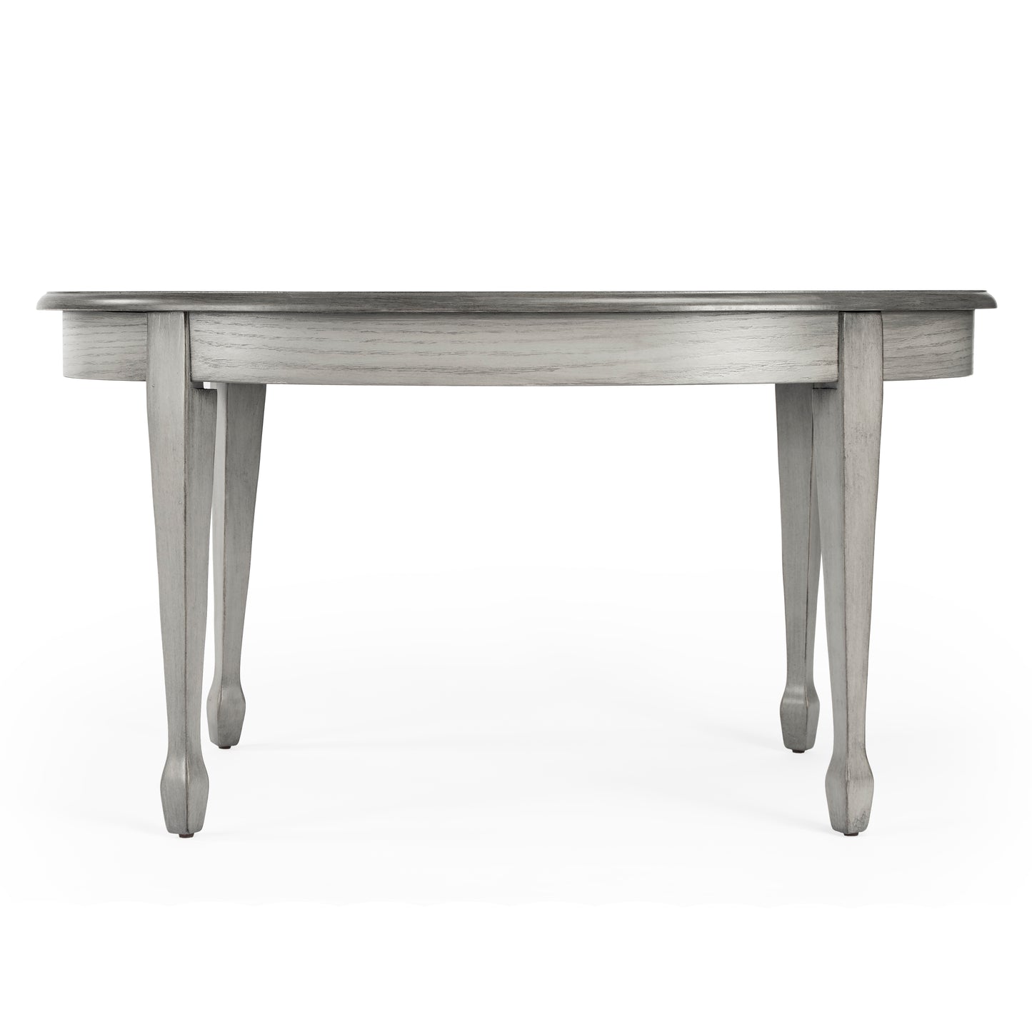 Clayton Oval Wood Coffee Table in Gray 1234418