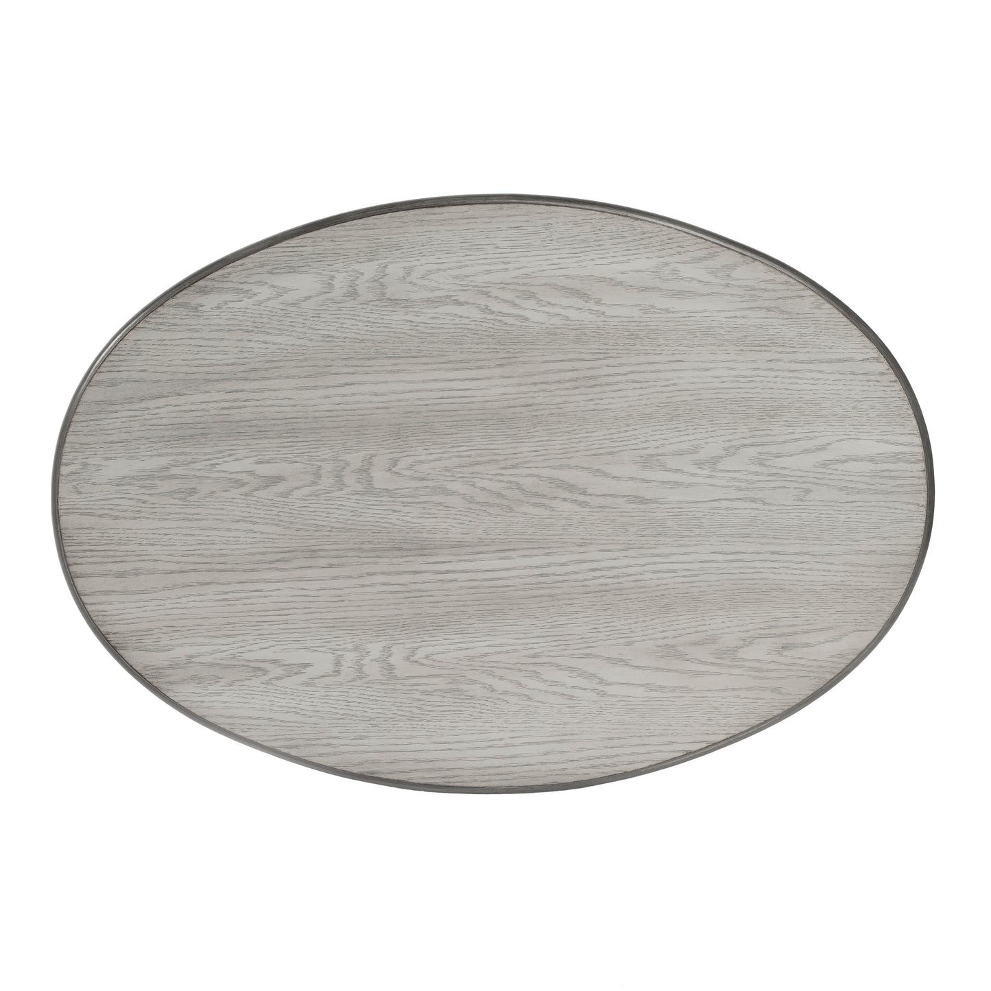 Clayton Oval Wood Coffee Table in Gray 1234418