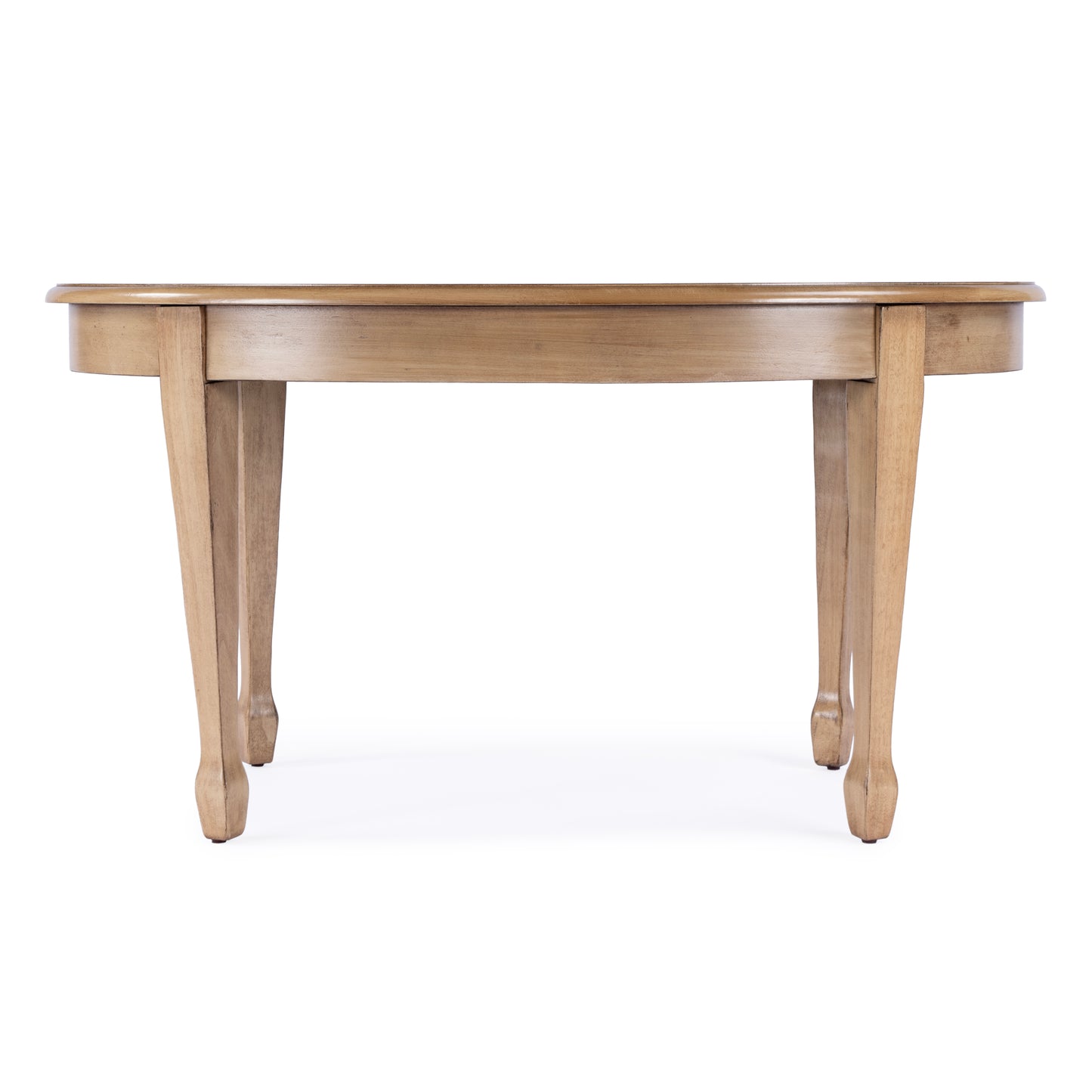 Clayton Oval Wood Coffee Table in Beige 1234424