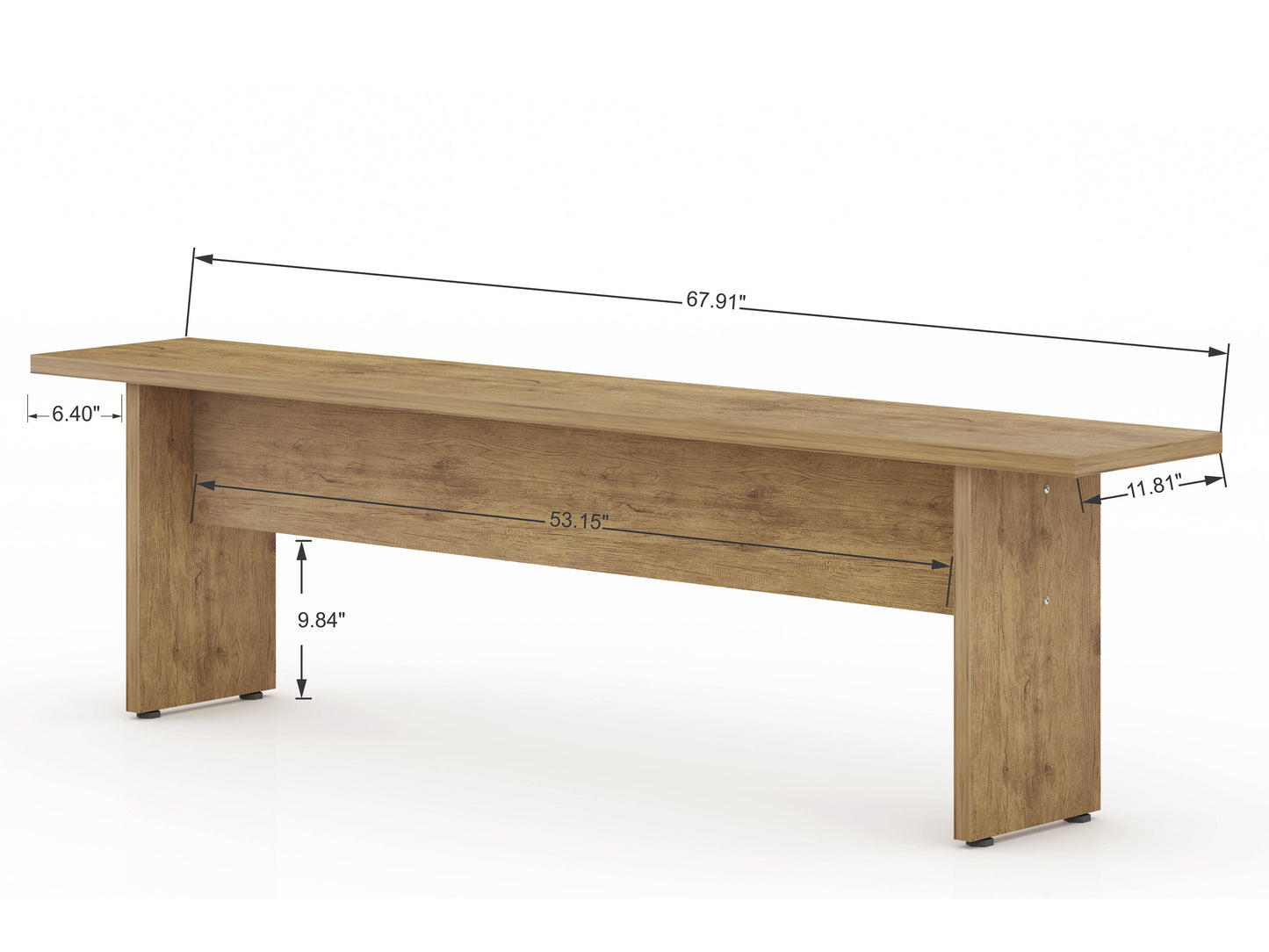 Nomad Modern Dining Bench in Natural 123GMC77