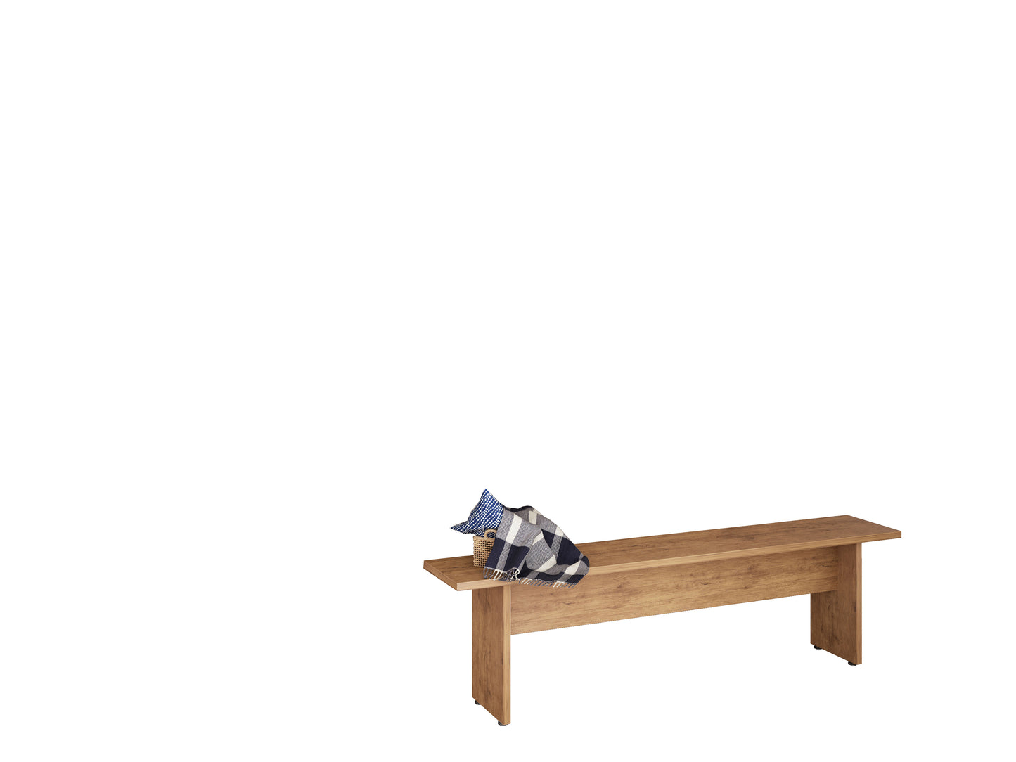 Manhattan Comfort NoMad 67.91 Rustic Country Dining Bench in Nature 123GMC77
