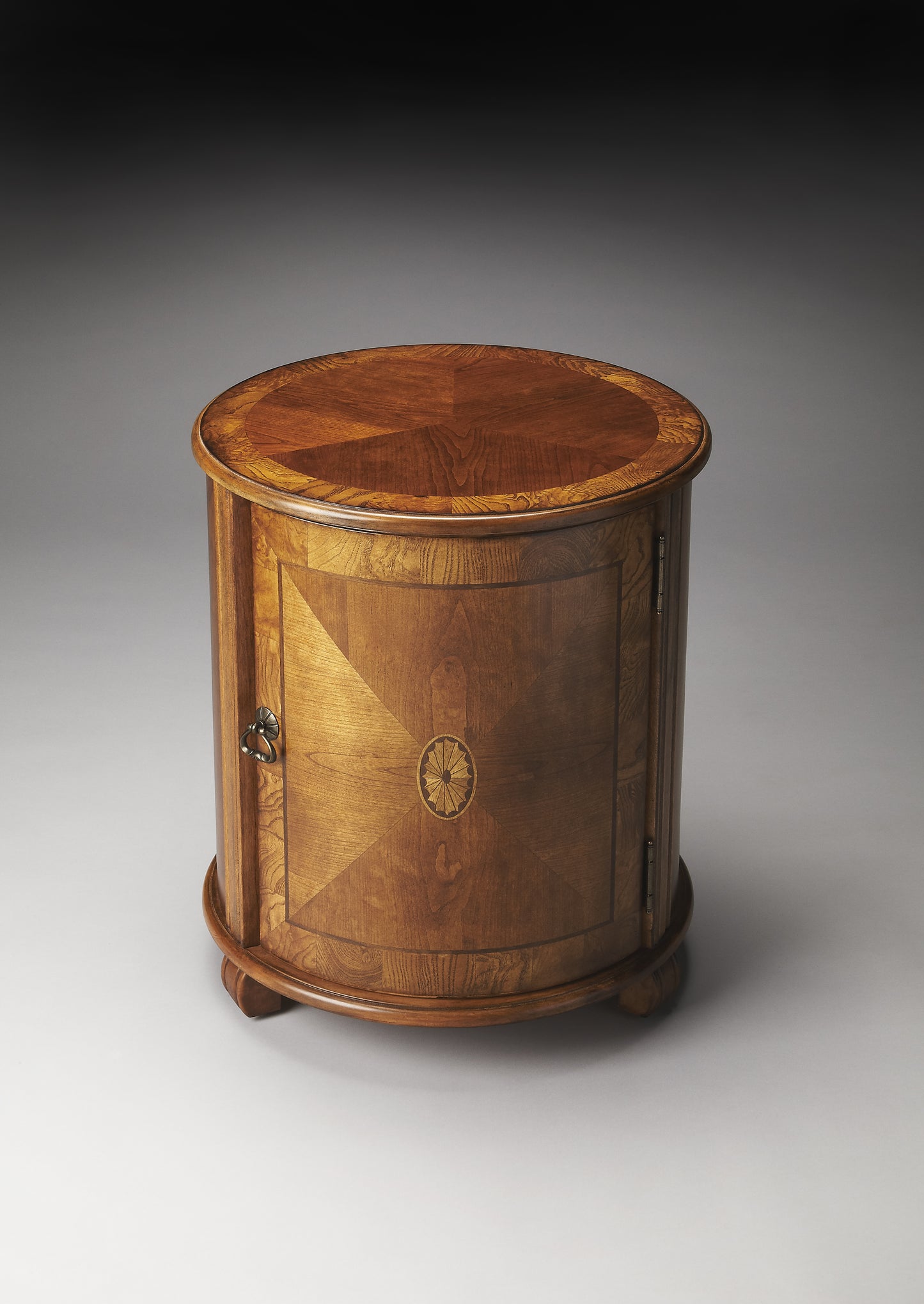 Lawrie 20" W  Drum Side Table in Medium Brown  1260101