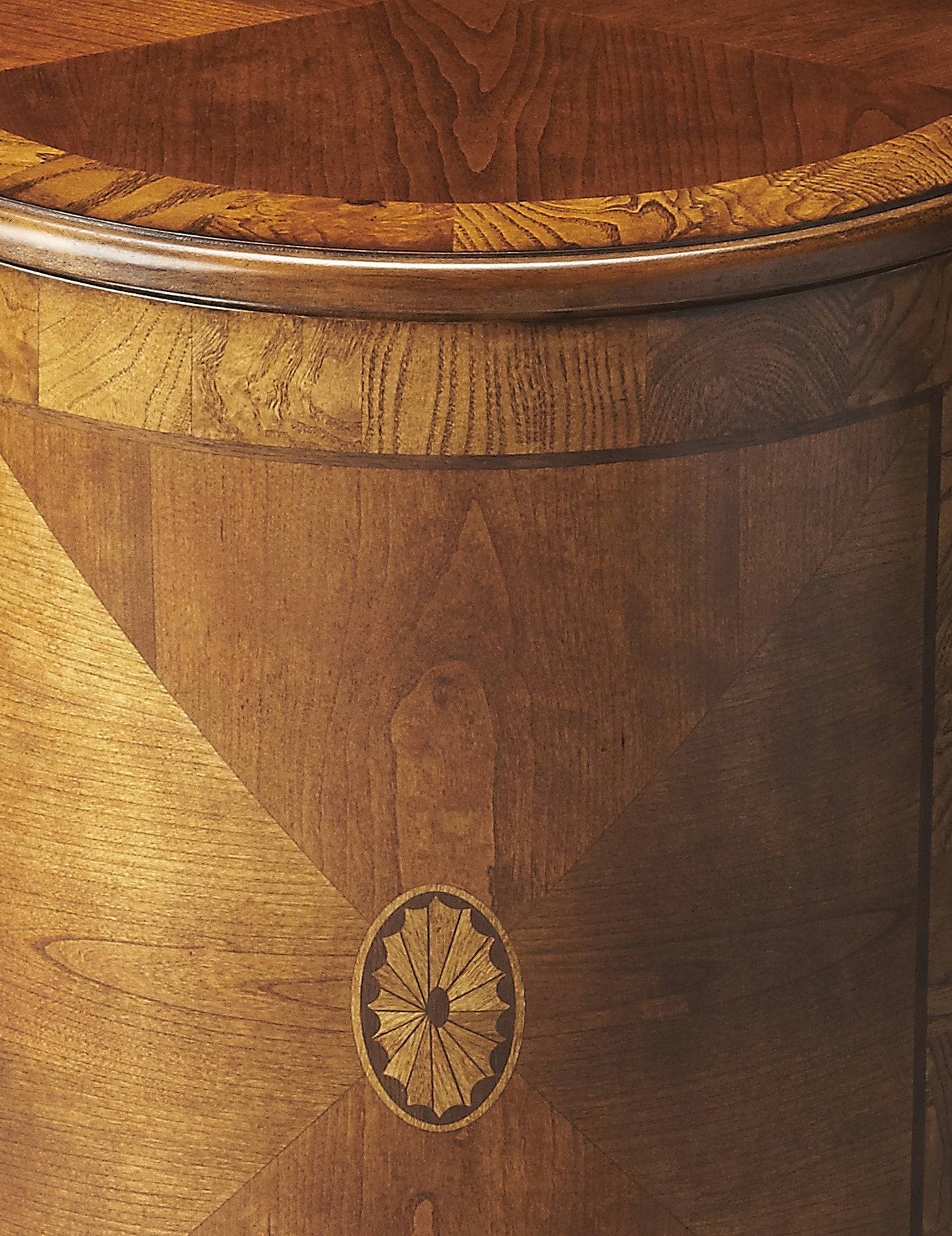 Butler Specialty Company Lawrie 20 in. W  Round Wood Drum 1 Door Side Table, Medium Brown