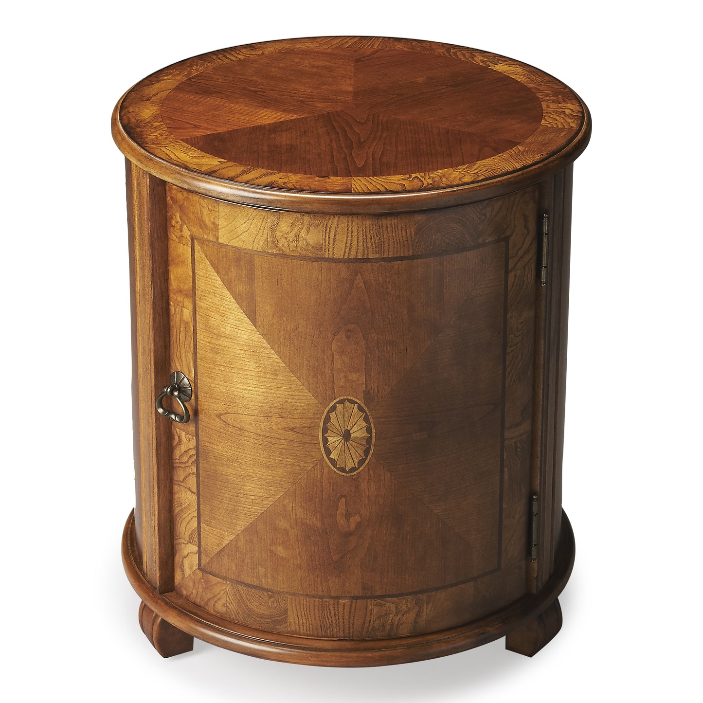 Lawrie 20" W  Drum Side Table in Medium Brown  1260101