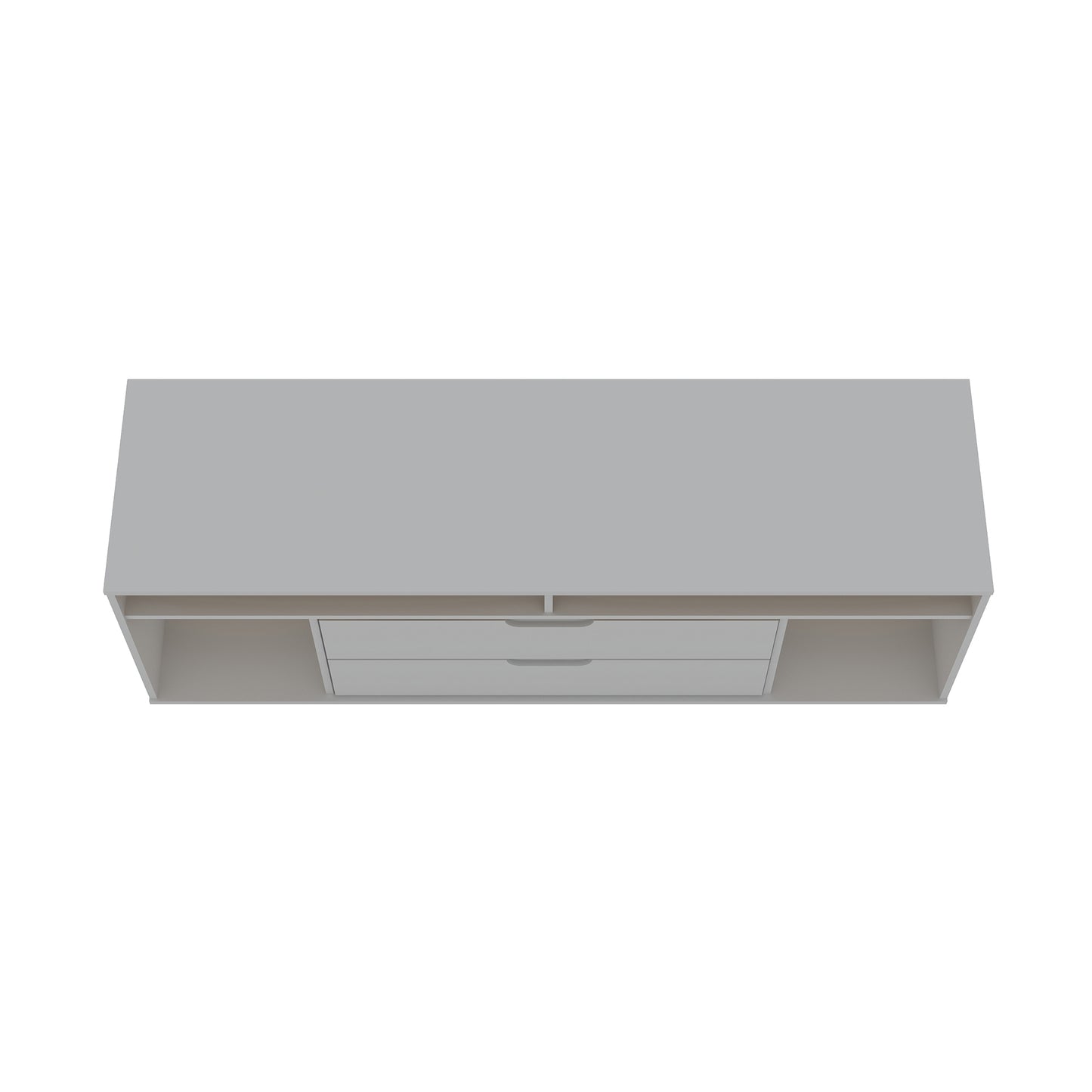 Manhattan Comfort Rockefeller 62.99 TV Stand with Metal Legs and 2 Drawers in White 130GMC1