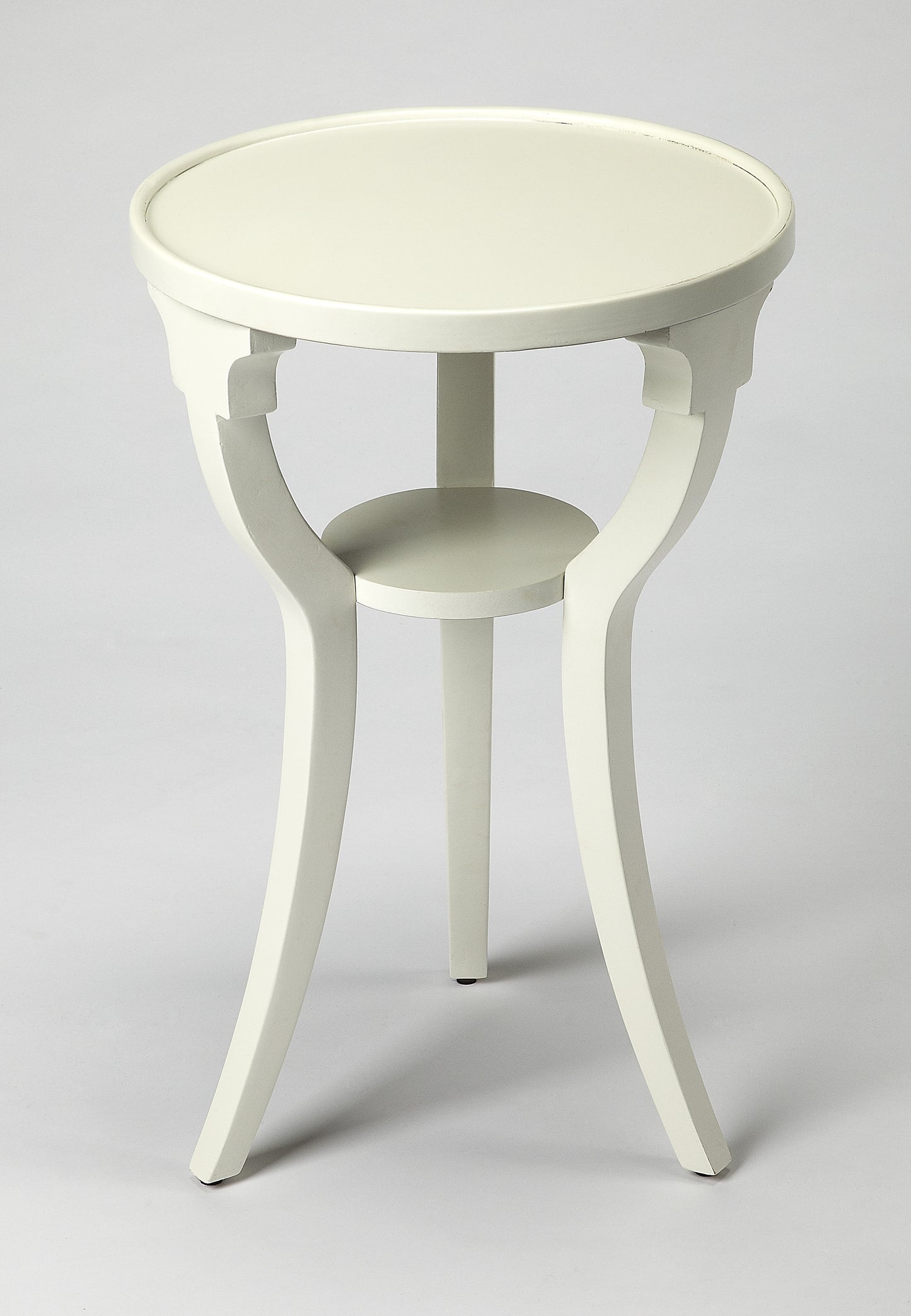 Dalton Round 15.75"W Side Table in White 1328222