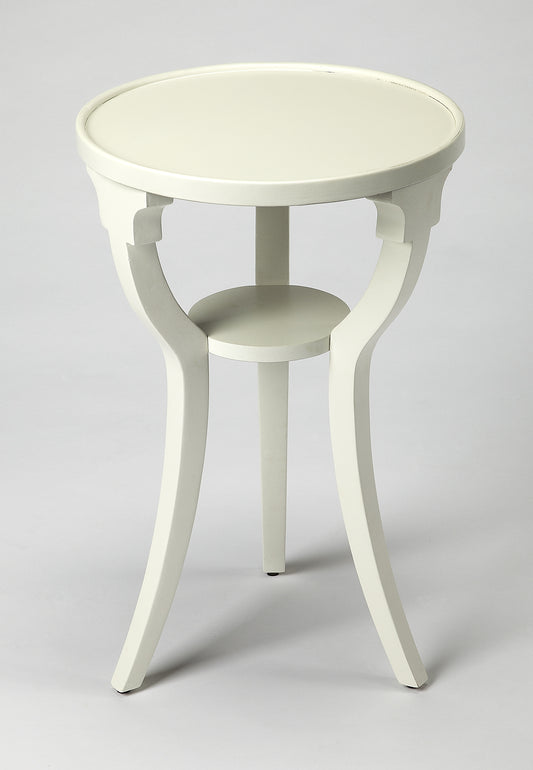 Dalton Round 15.75"W Side Table in White 1328222