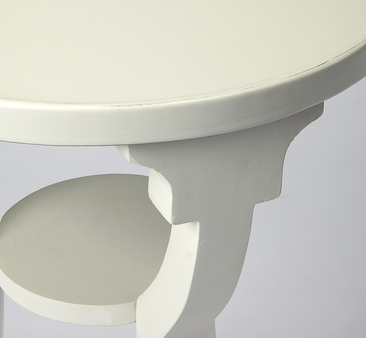 Dalton Round 15.75"W Side Table in White 1328222