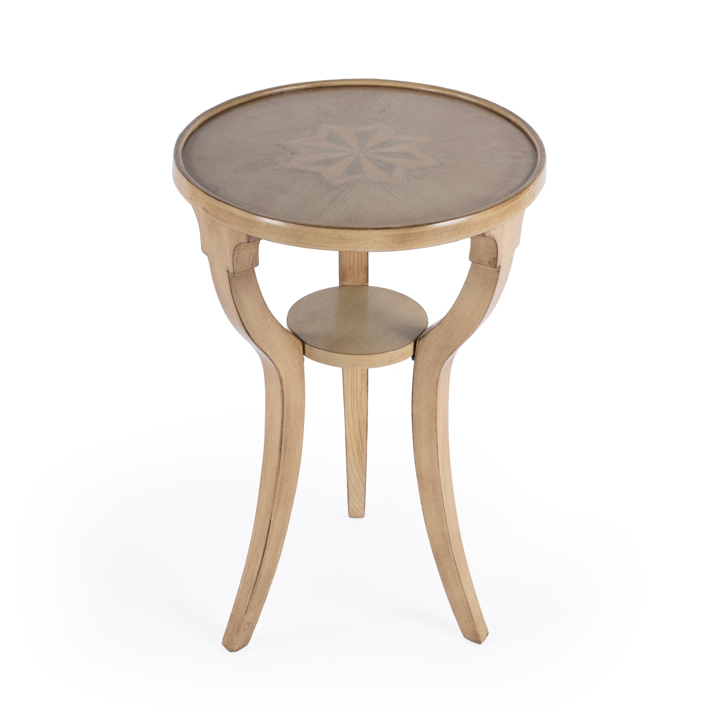 Dalton Round 15.75"W Side Table in Beige 1328424
