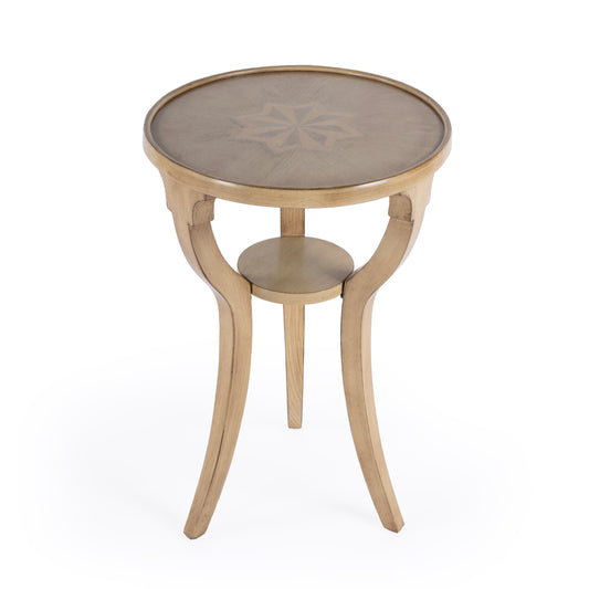 Dalton Round 15.75"W Side Table in Beige 1328424