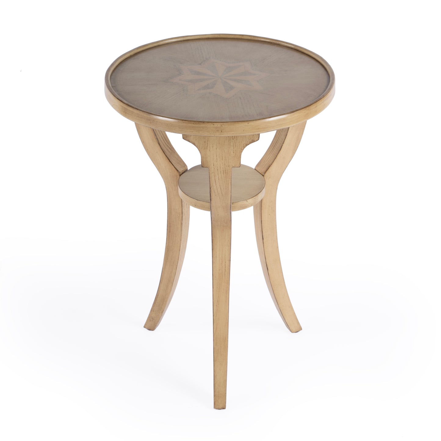 Dalton Round 15.75"W Side Table in Beige 1328424