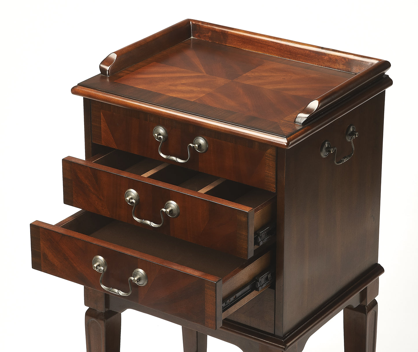 Butler Specialty Company Hardwick 18 in. W Rectangular Wood 4 Drawer Traditional Accent Chest with Lower Open Shelf, Dark Brown