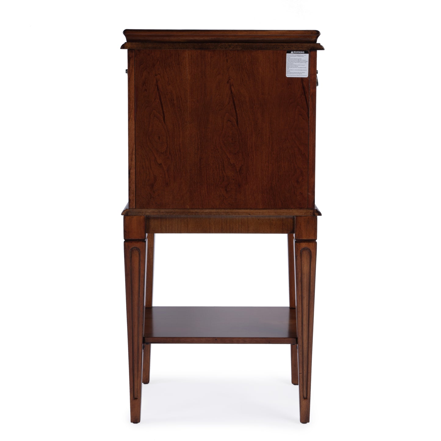 Butler Specialty Company Hardwick 18 in. W Rectangular Wood 4 Drawer Traditional Accent Chest with Lower Open Shelf, Medium Brown