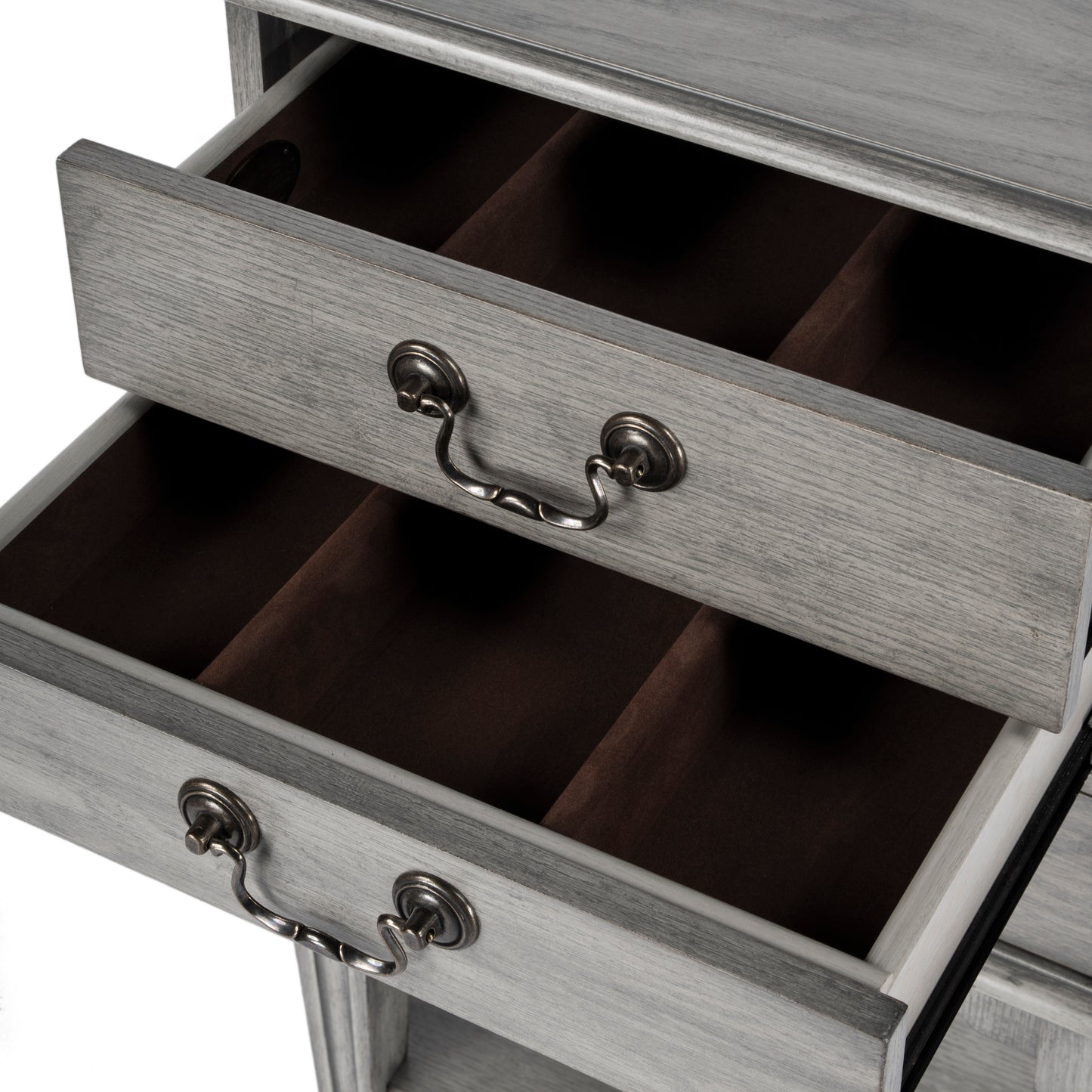 Butler Specialty Company Hardwick 18 in. W Rectangular Wood 4 Drawer Traditional Accent Chest with Lower Open Shelf, Gray