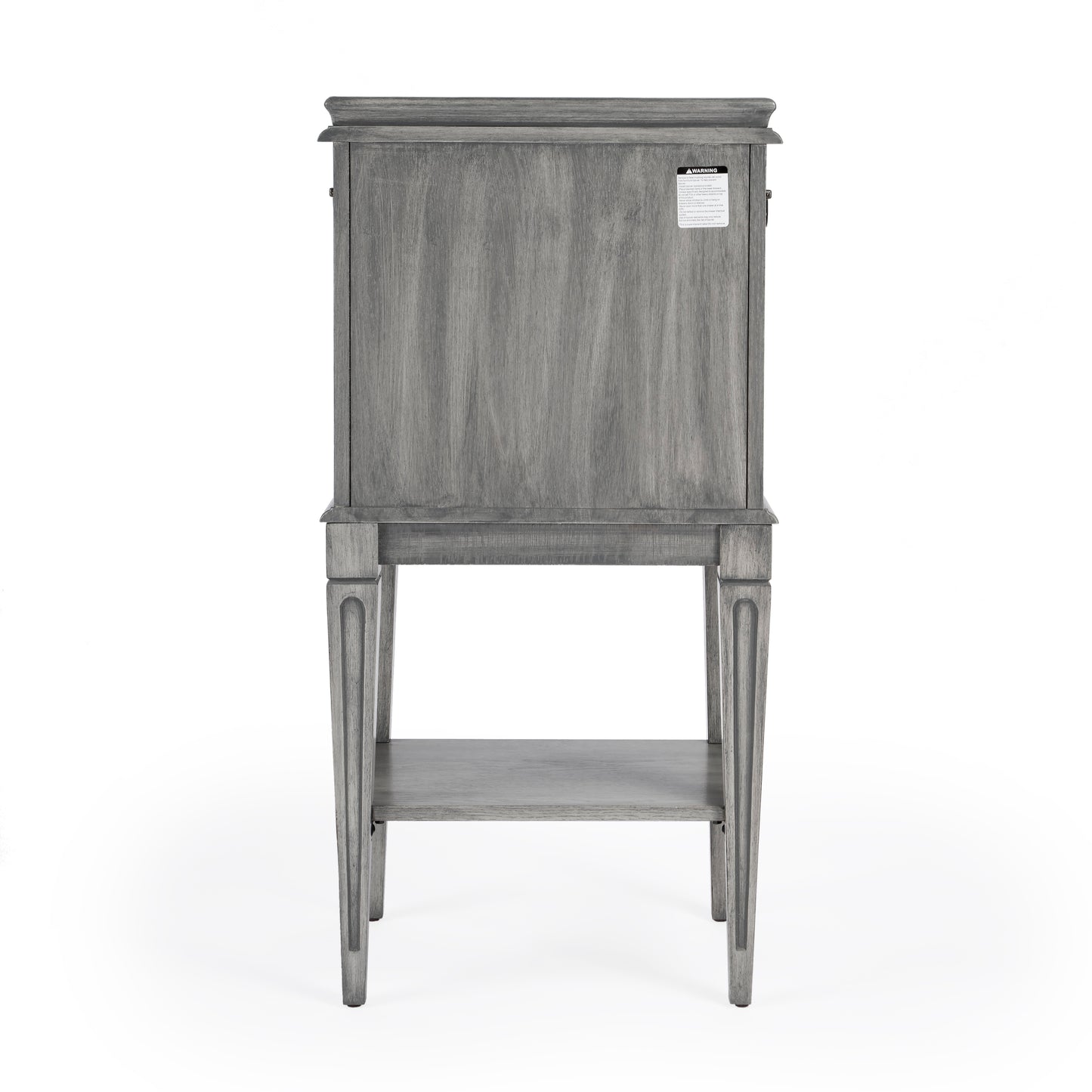 Butler Specialty Company Hardwick 18 in. W Rectangular Wood 4 Drawer Traditional Accent Chest with Lower Open Shelf, Gray