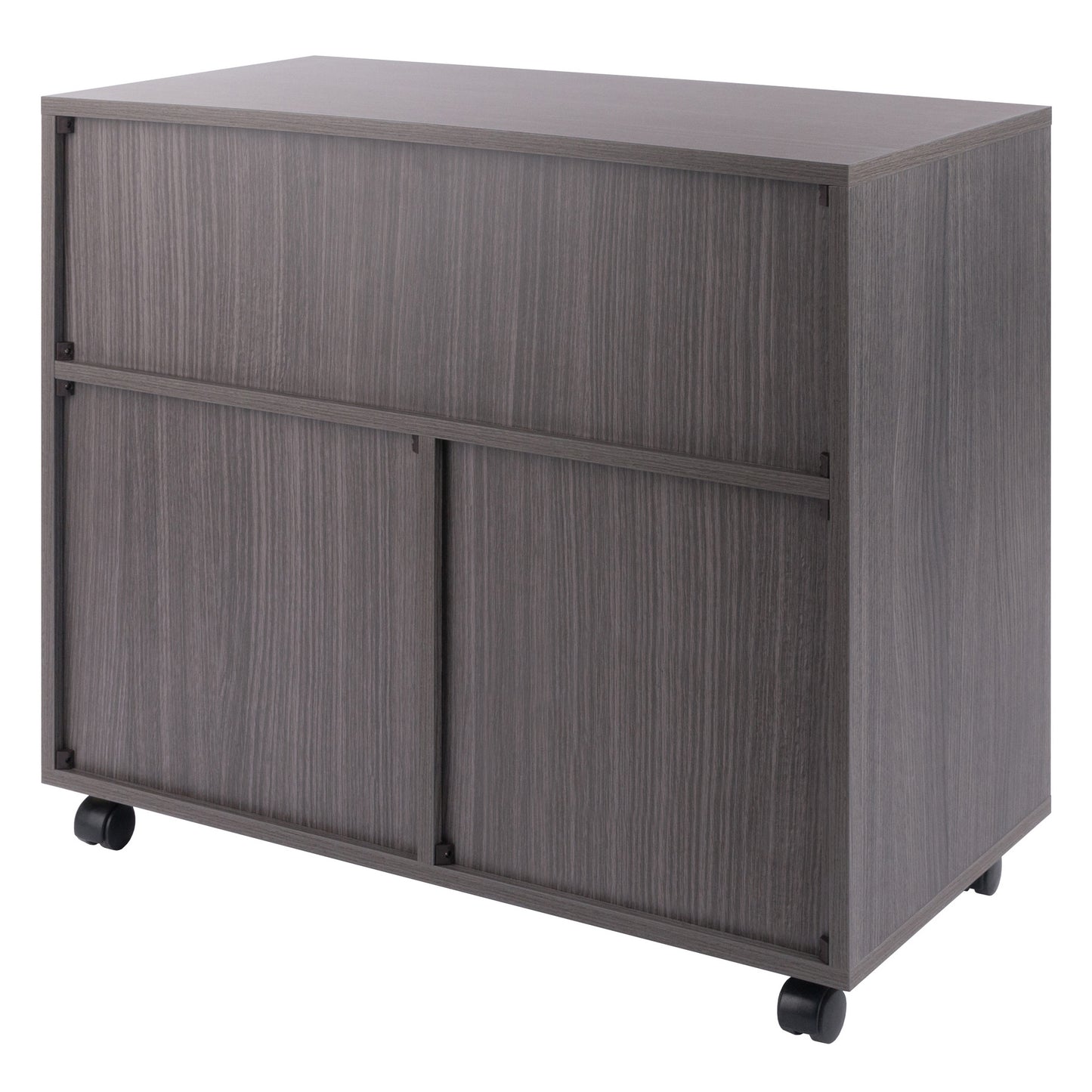 Halifax 3-Section Multi-Storage Mobile Cabinet, Charcoal
