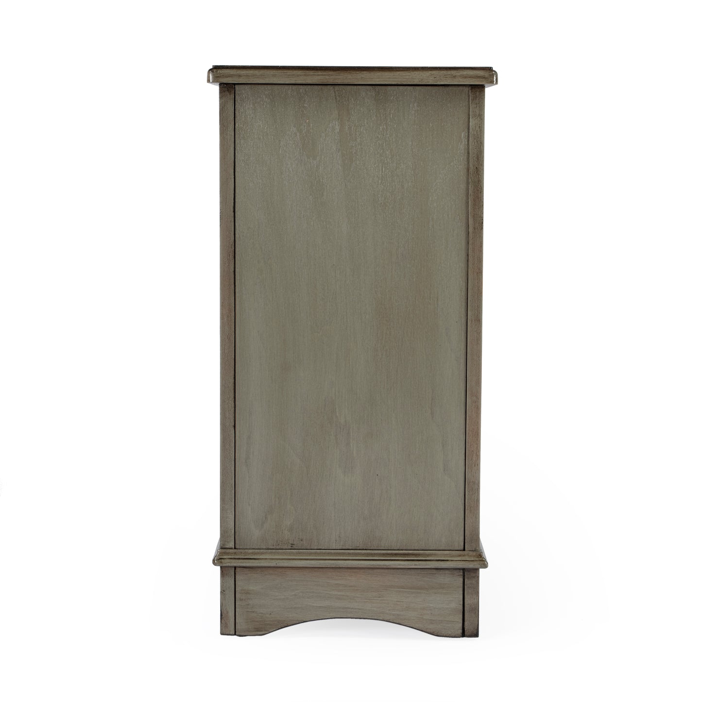 Butler Specialty Company Harling 12 in. W Rectangular Wood 1 Door-1 Shelf Side Table with Pull-Out Tray, Gray