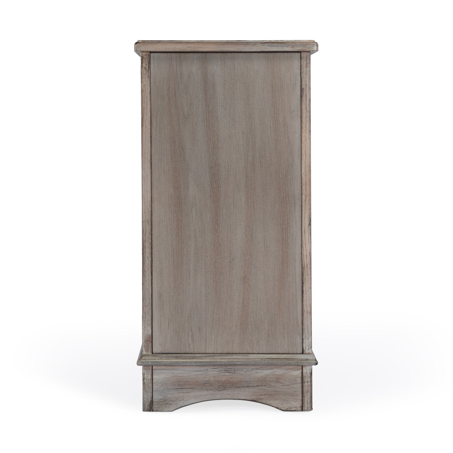 Butler Specialty Company Harling 12 in. W Rectangular Wood 1 Door-1 Shelf Side Table with Pull-Out Tray, Gray