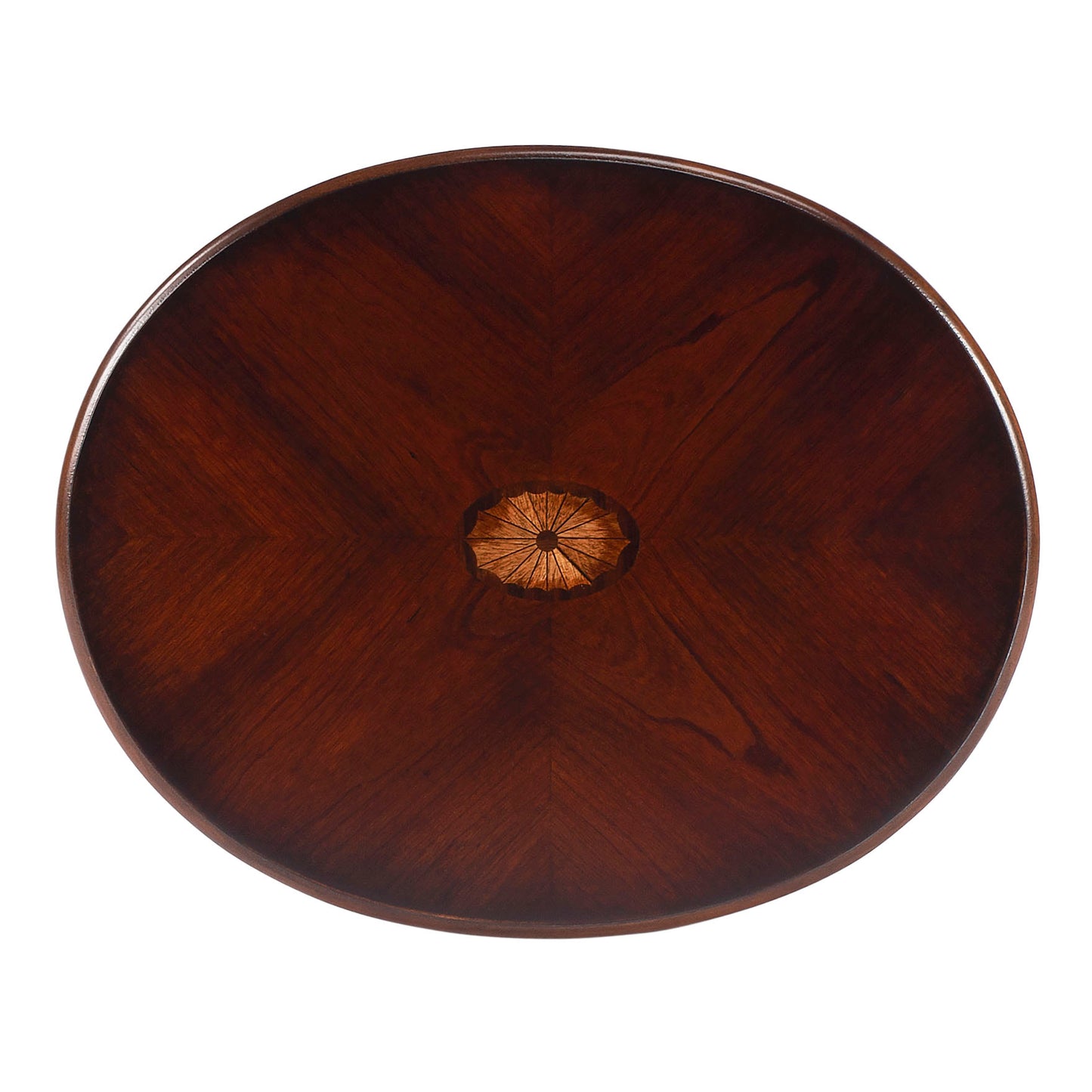 Butler Specialty Company Arielle 12.5 in. W Round Wood Petite Side Table with Pull-Out Tray and Lower Open Shelf, Dark Brown