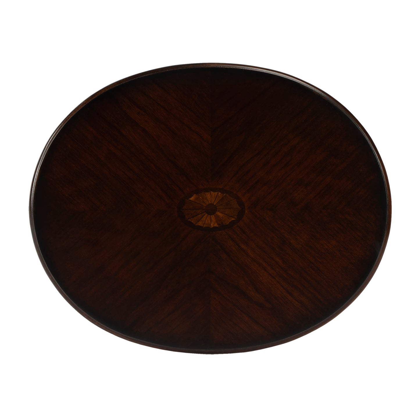 Butler Specialty Company Arielle 12.5 in. W Round Wood Petite Side Table with Pull-Out Tray and Lower Open Shelf, Dark Brown