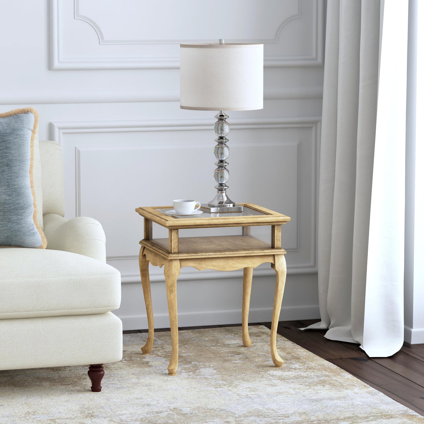 Burton Curio Table in Beige 1484424