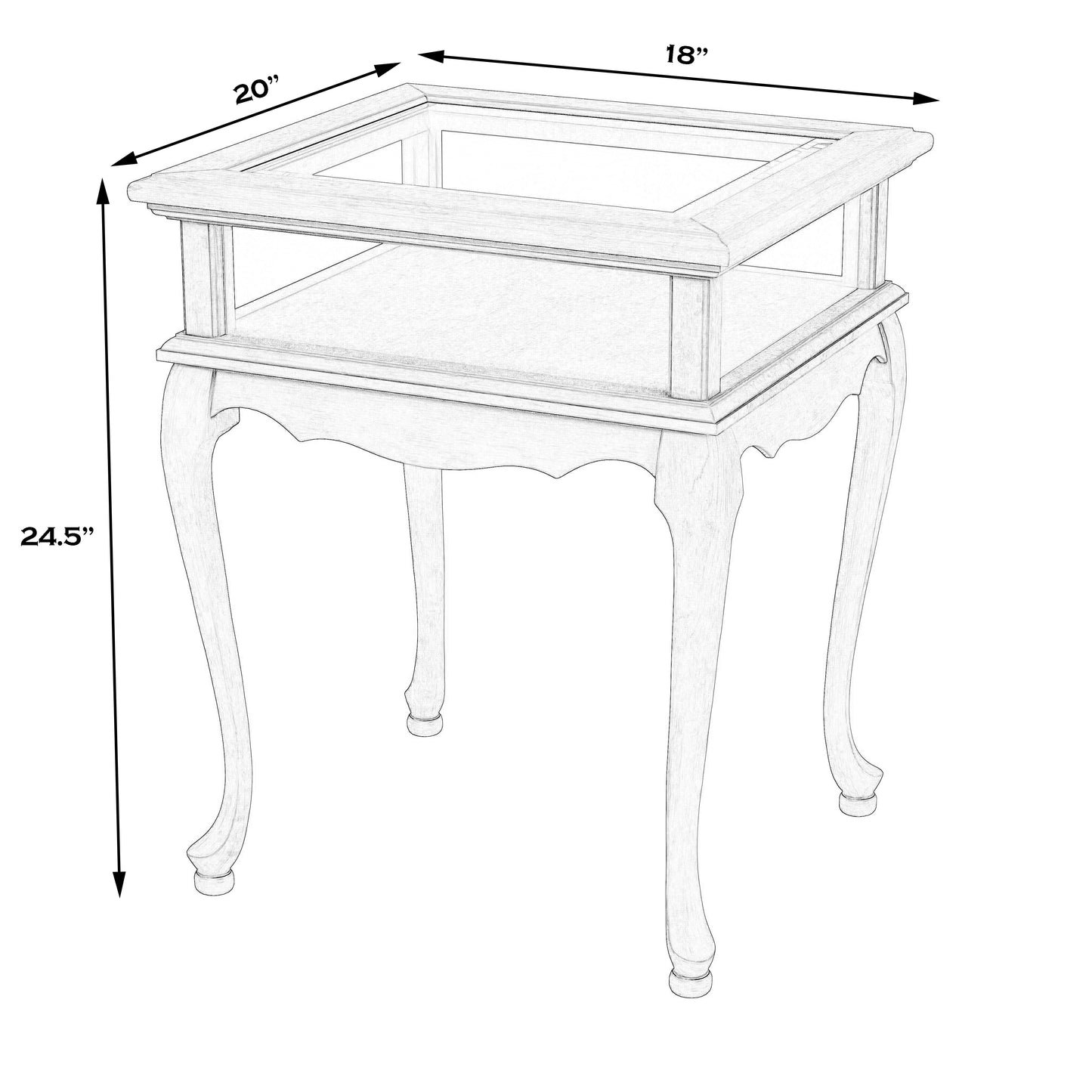 Burton Curio Table in Beige 1484424