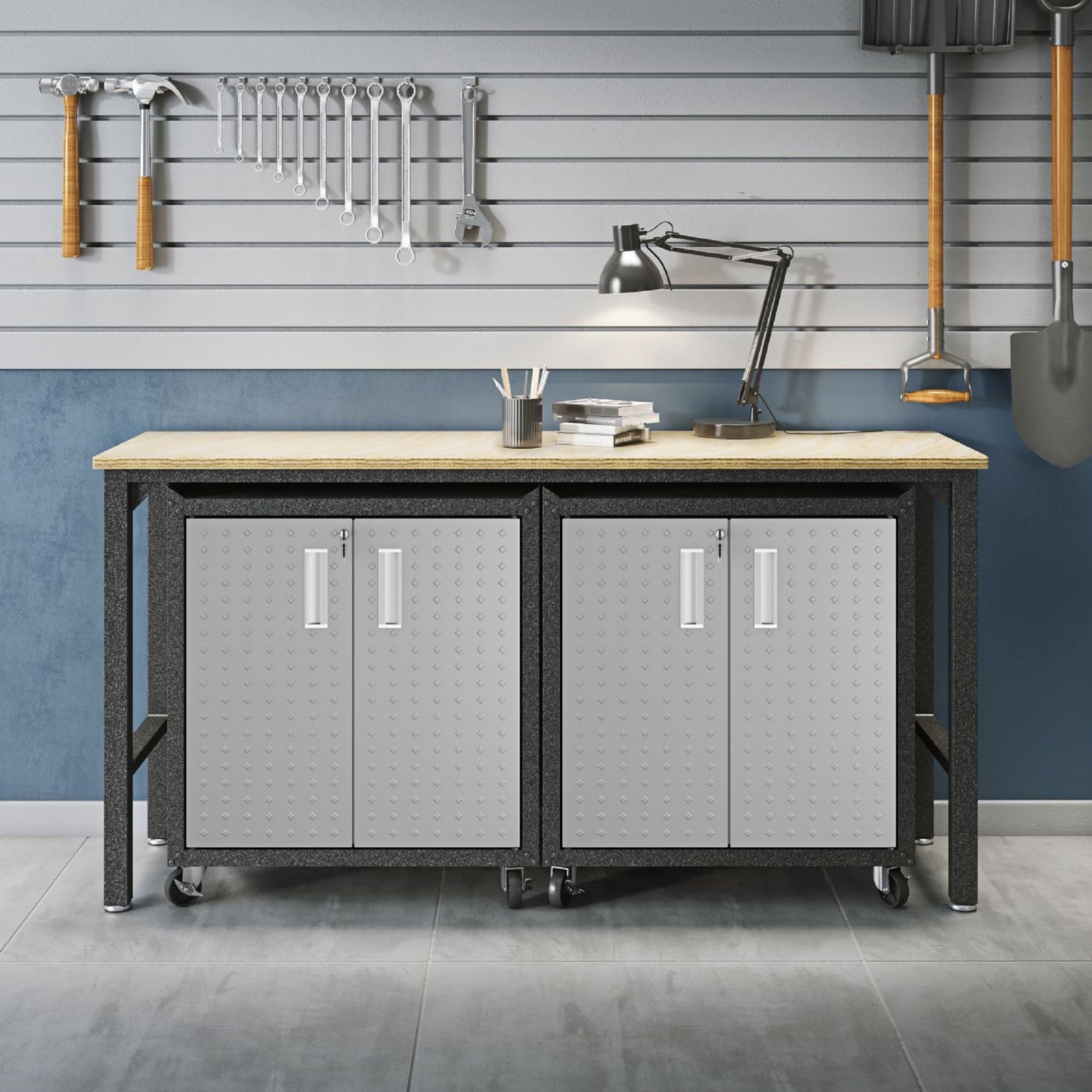 Fortress Modern 3-Piece Garage Set in Dark Gray 14GMC