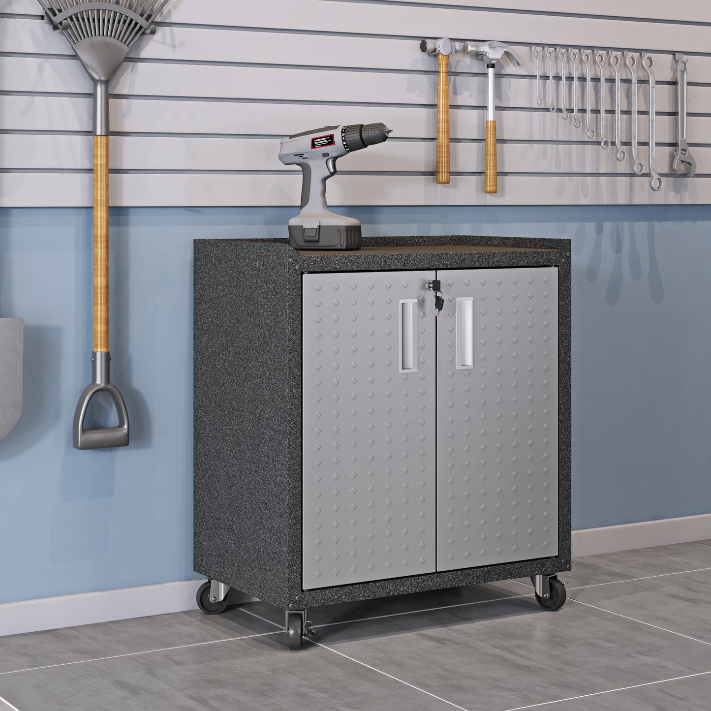 Fortress Modern 3-Piece Garage Set in Dark Gray 14GMC
