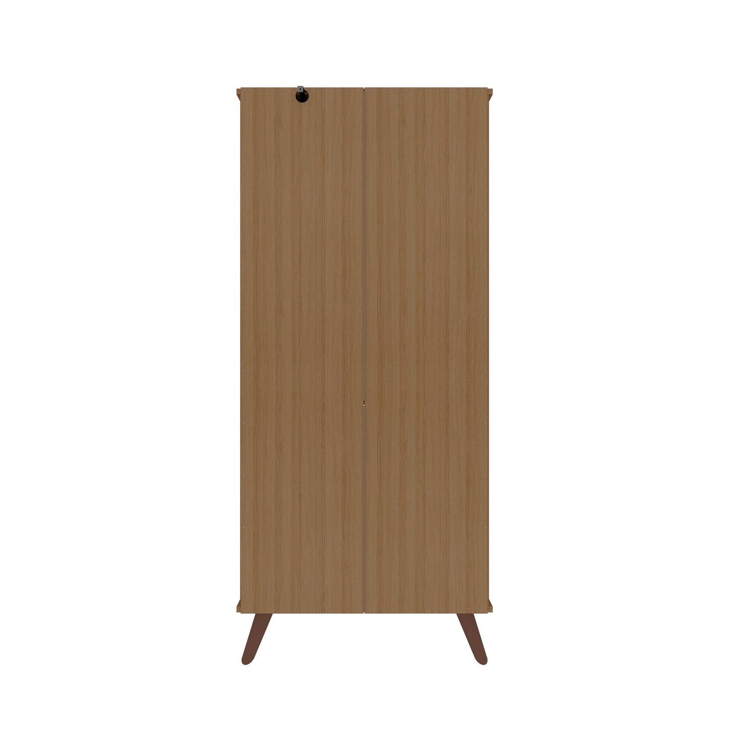 Manhattan Comfort Hampton 26.77 Display Cabinet 6 Shelves and Solid Wood Legs in Off White and Maple Cream 14PMC11