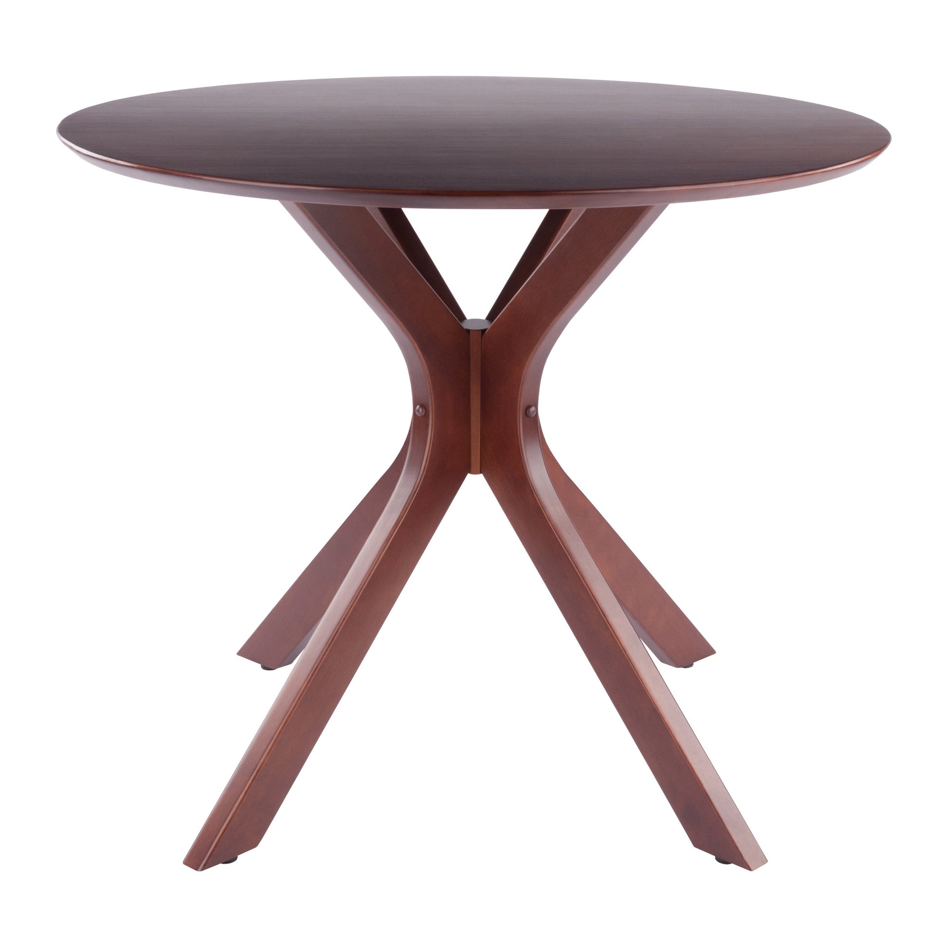 Lexa Dining Table with Splayed Legs, Walnut Finish