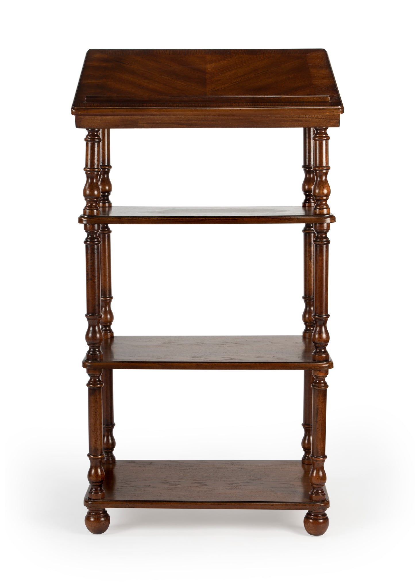Butler Specialty Company Alden 24 in. W x 46 in. H 3-Tier Library Stand/Podium, Medium Brown