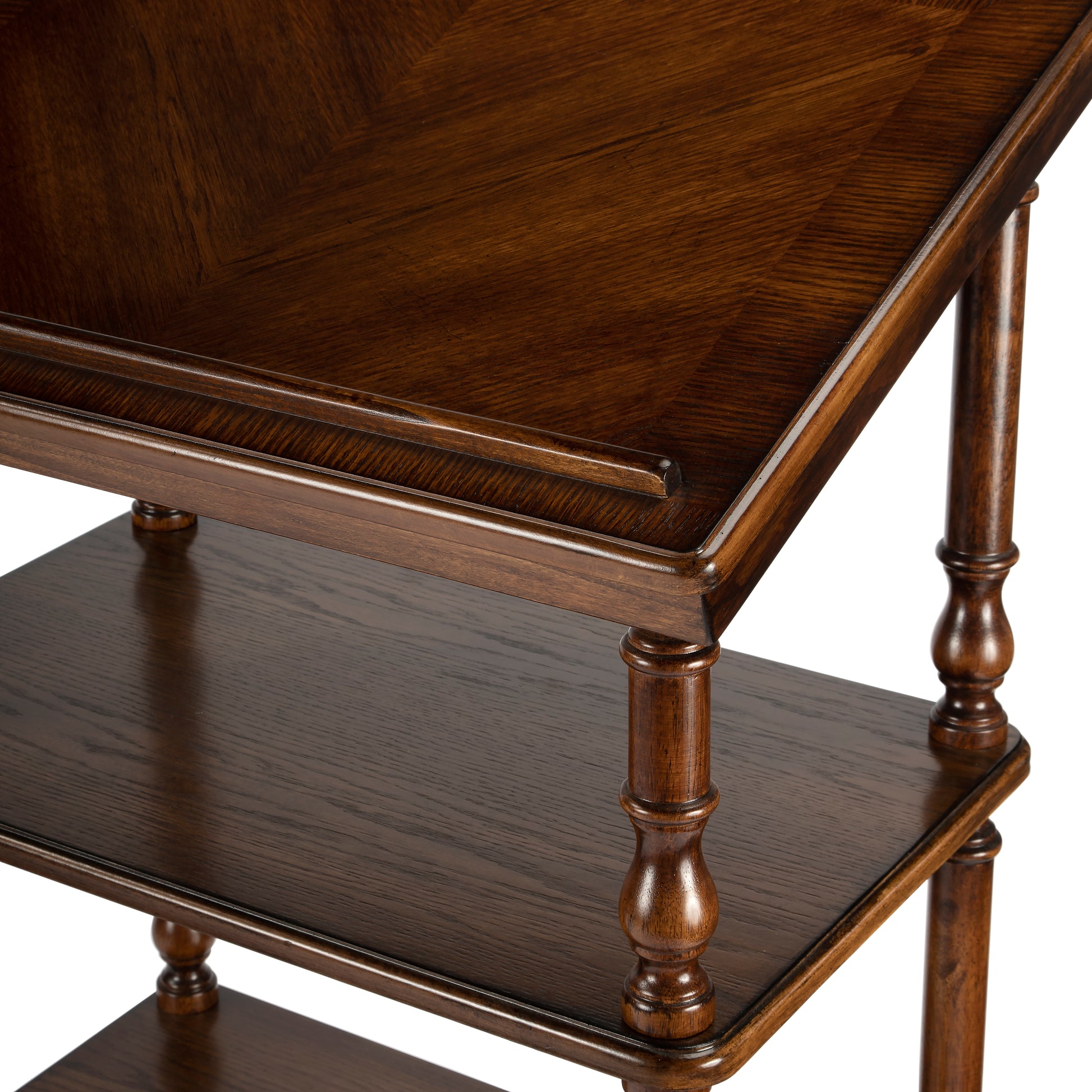 Butler Specialty Company Alden 24 in. W x 46 in. H 3-Tier Library Stand/Podium, Medium Brown