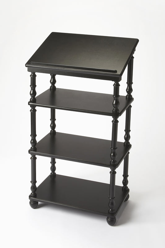Alden 4- Tier Library Stand in Black  1512111